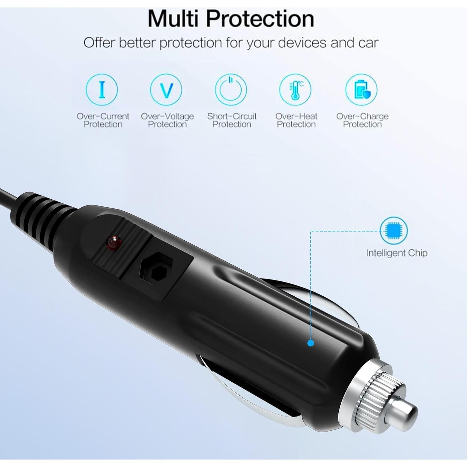 Adaptador de corriente para coche HISPD PDVD-12309C 12V