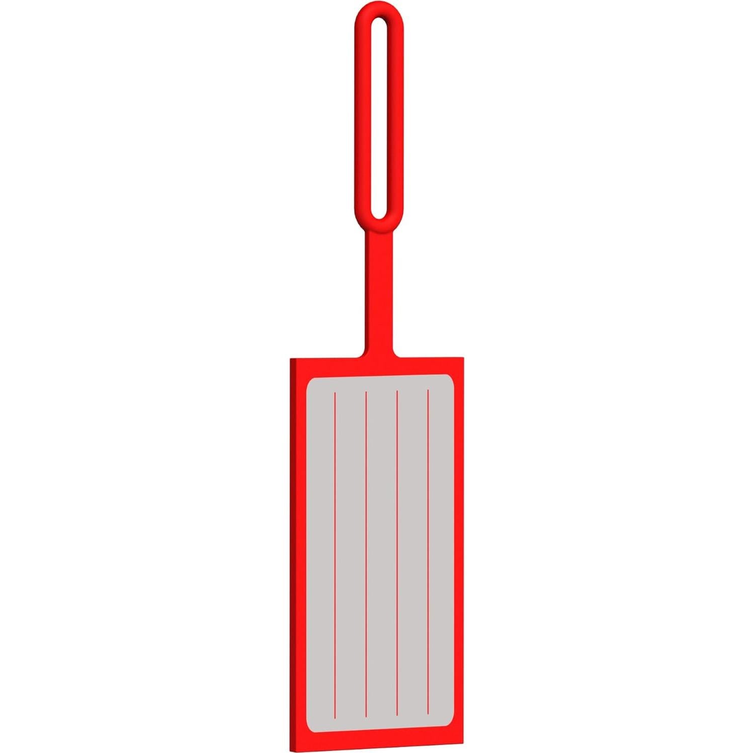 Etiqueta de Equipaje LEGO IQ 2x4 Roja con Área Escribible