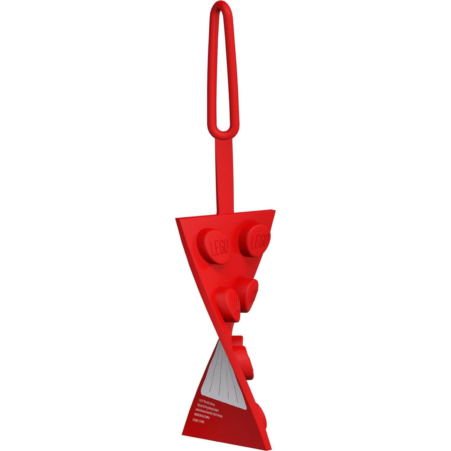 Etiqueta de Equipaje LEGO IQ 2x4 Roja con Área Escribible