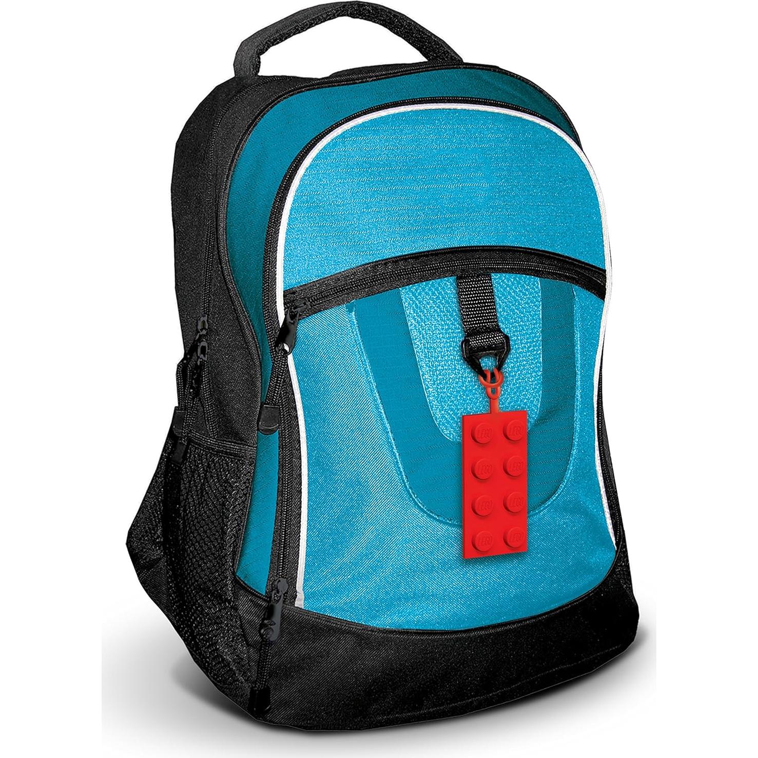 Etiqueta de Equipaje LEGO IQ 2x4 Roja con Área Escribible