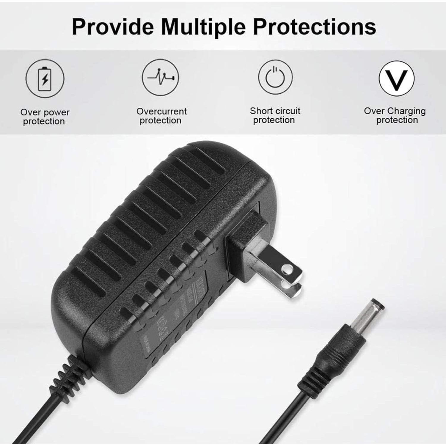 Adaptador 9V 1A-2A para DVD portátil Coby TF-DVD7052