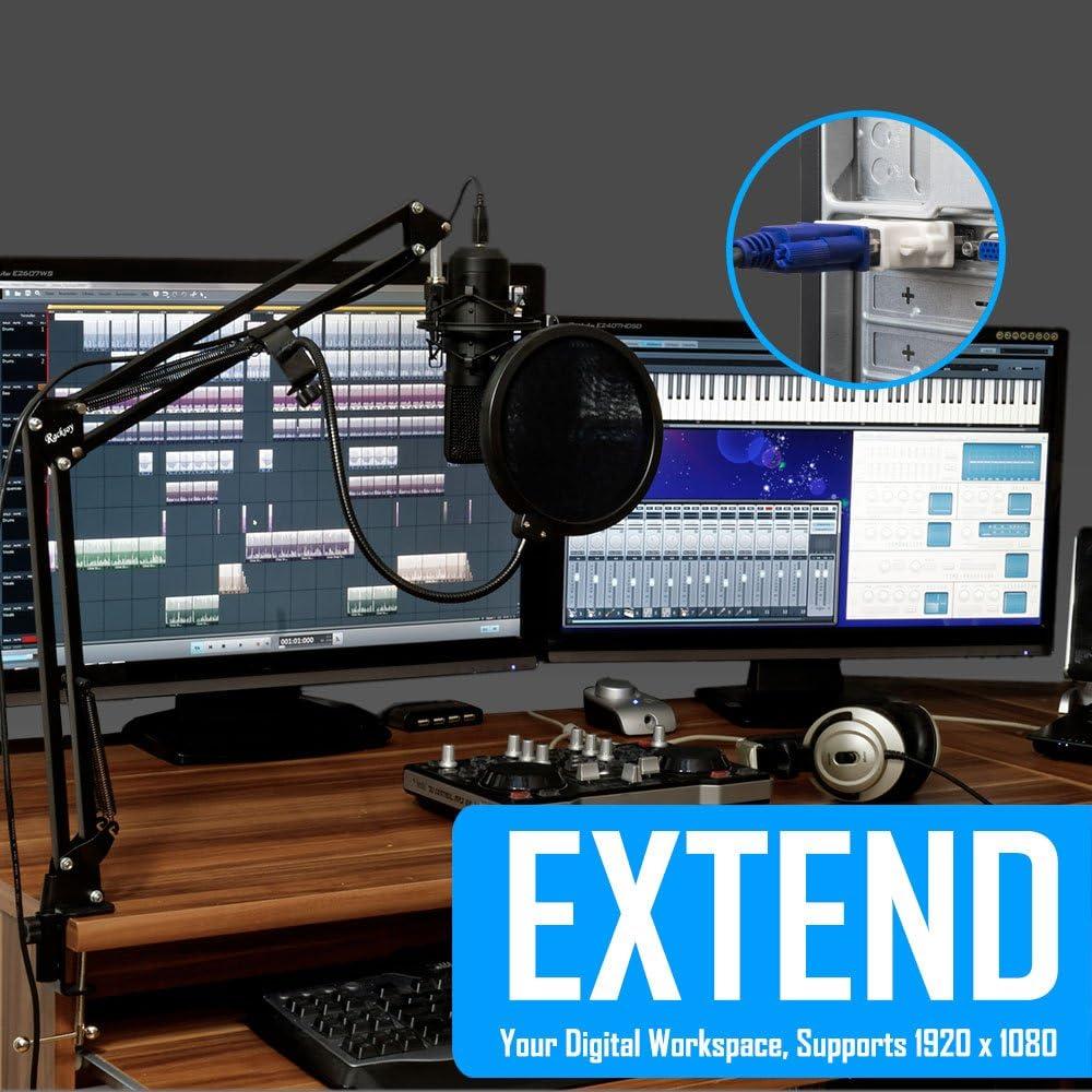 Kingwin DVI-I 24+5 Male to VGA HD 15 Female Adapter for HDTV, Gaming, Projector, DVD, Laptop, PC, Computers. Convert VGA/SVGA Monitors to DVI, and Supports Hot Plugging of DVI Display Devices