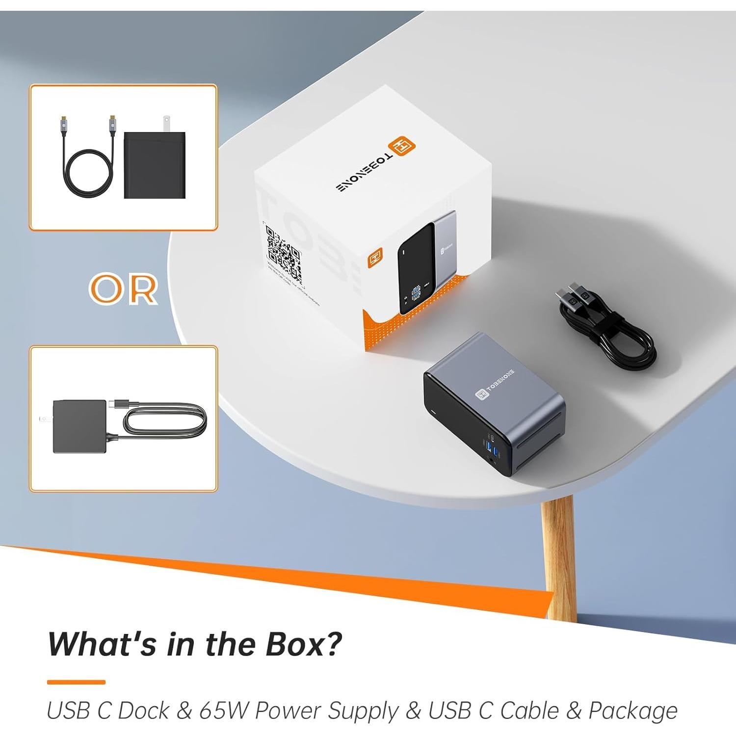 Estación de Acoplamiento USB C TobenONE 15 en 1 Doble HDMI