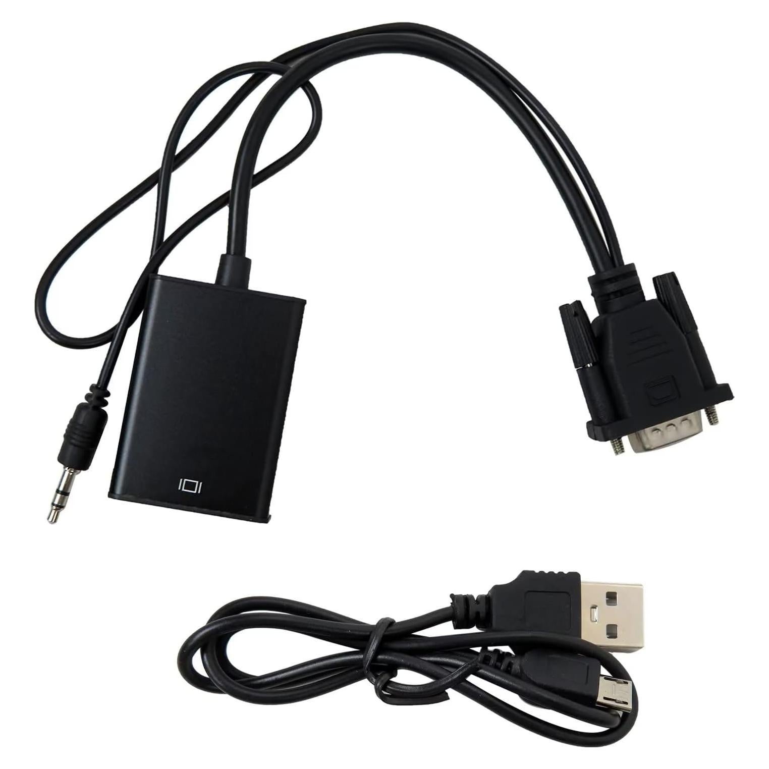 Adaptador VGA a HDMI 1080P USonline911 con Audio 3.5mm