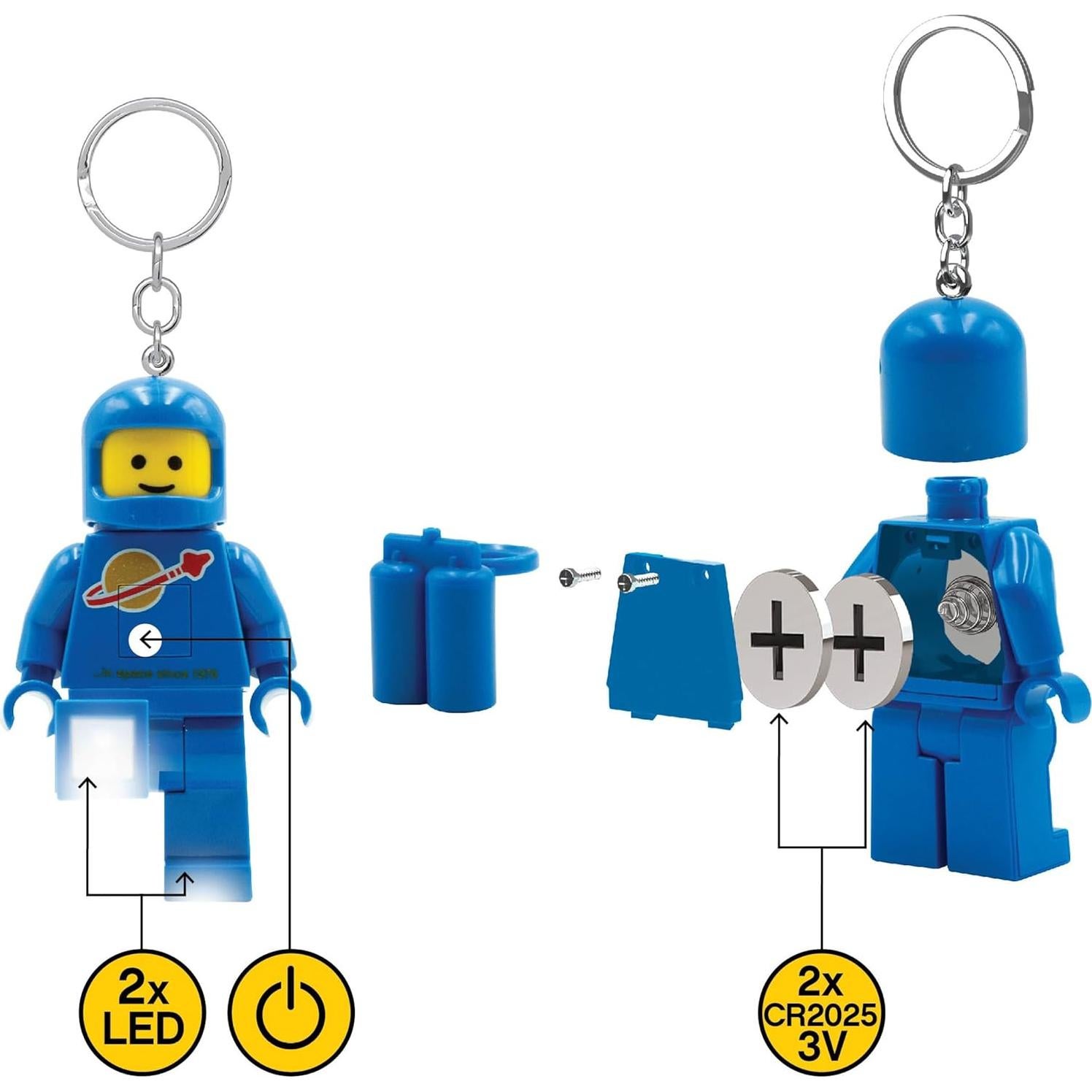 Llavero de Luz LEGO Astronauta Azul 7,62 cm Articulado