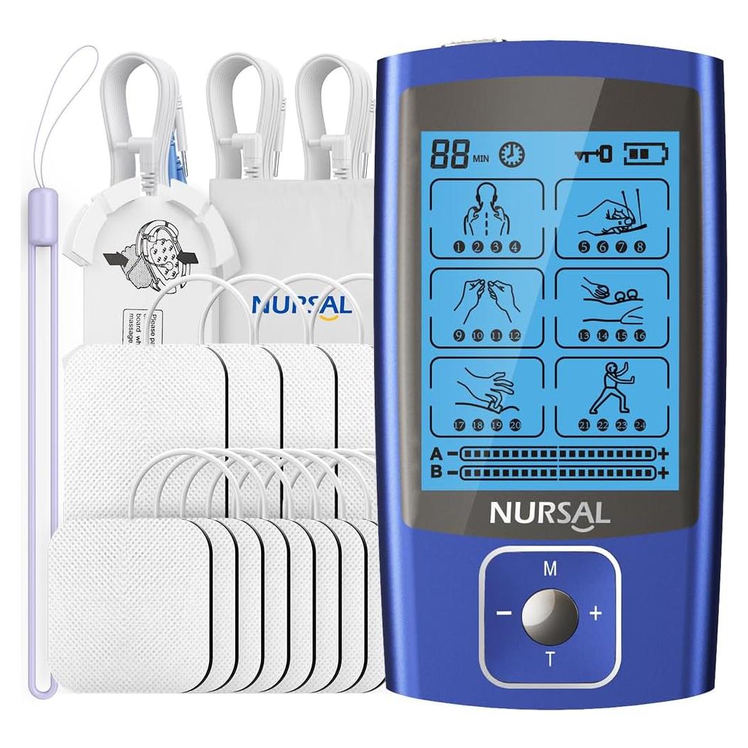 Estimulador Muscular NURSAL TENS EMS 24 Modos Alivio Dolor