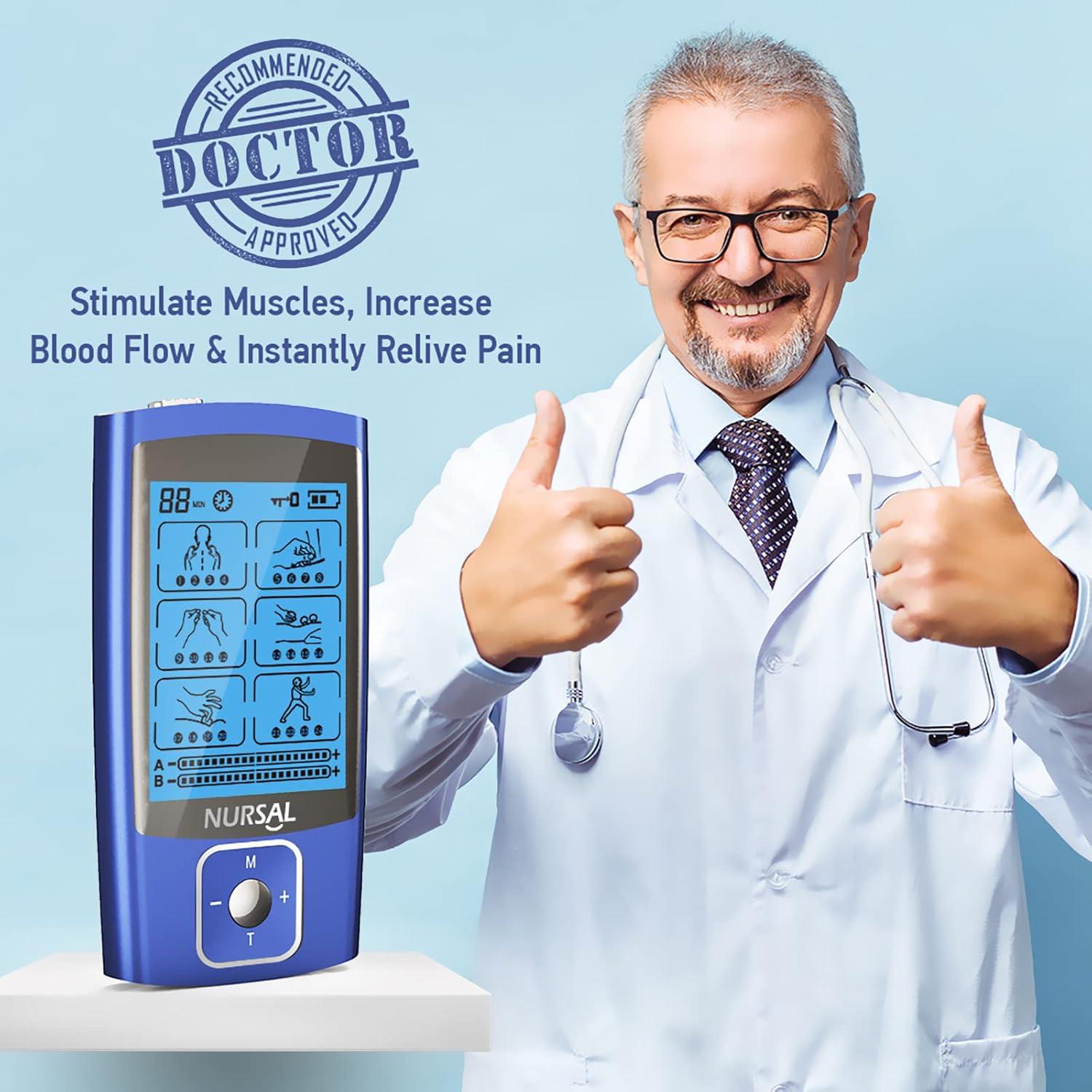 Estimulador Muscular NURSAL TENS EMS 24 Modos Alivio Dolor