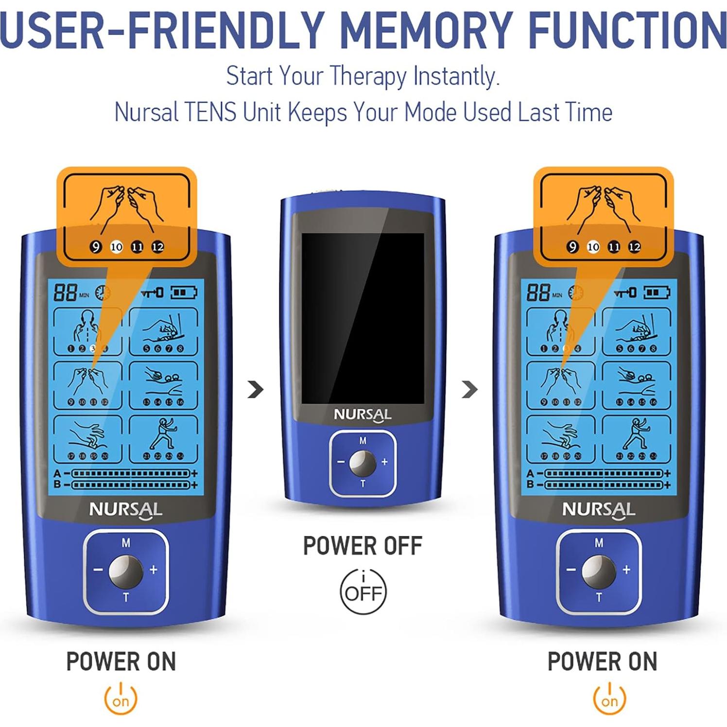 Estimulador Muscular NURSAL TENS EMS 24 Modos Alivio Dolor
