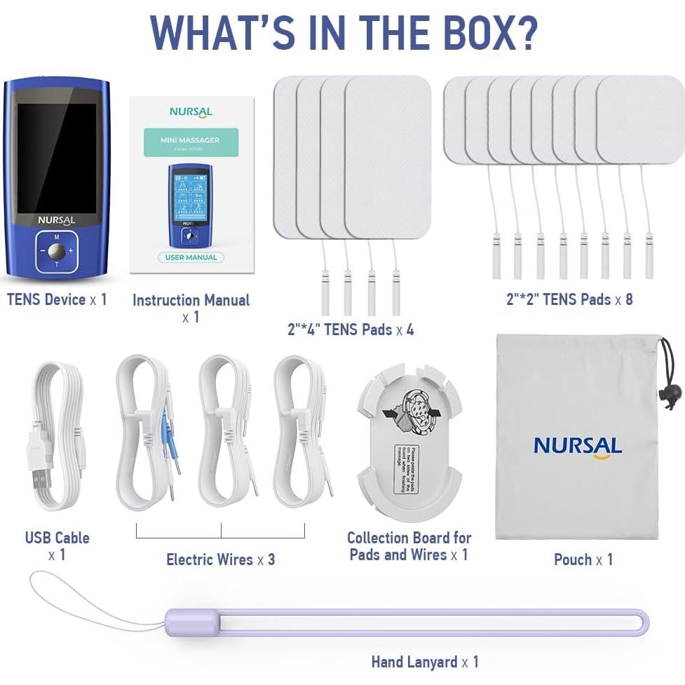 Estimulador Muscular NURSAL TENS EMS 24 Modos Alivio Dolor