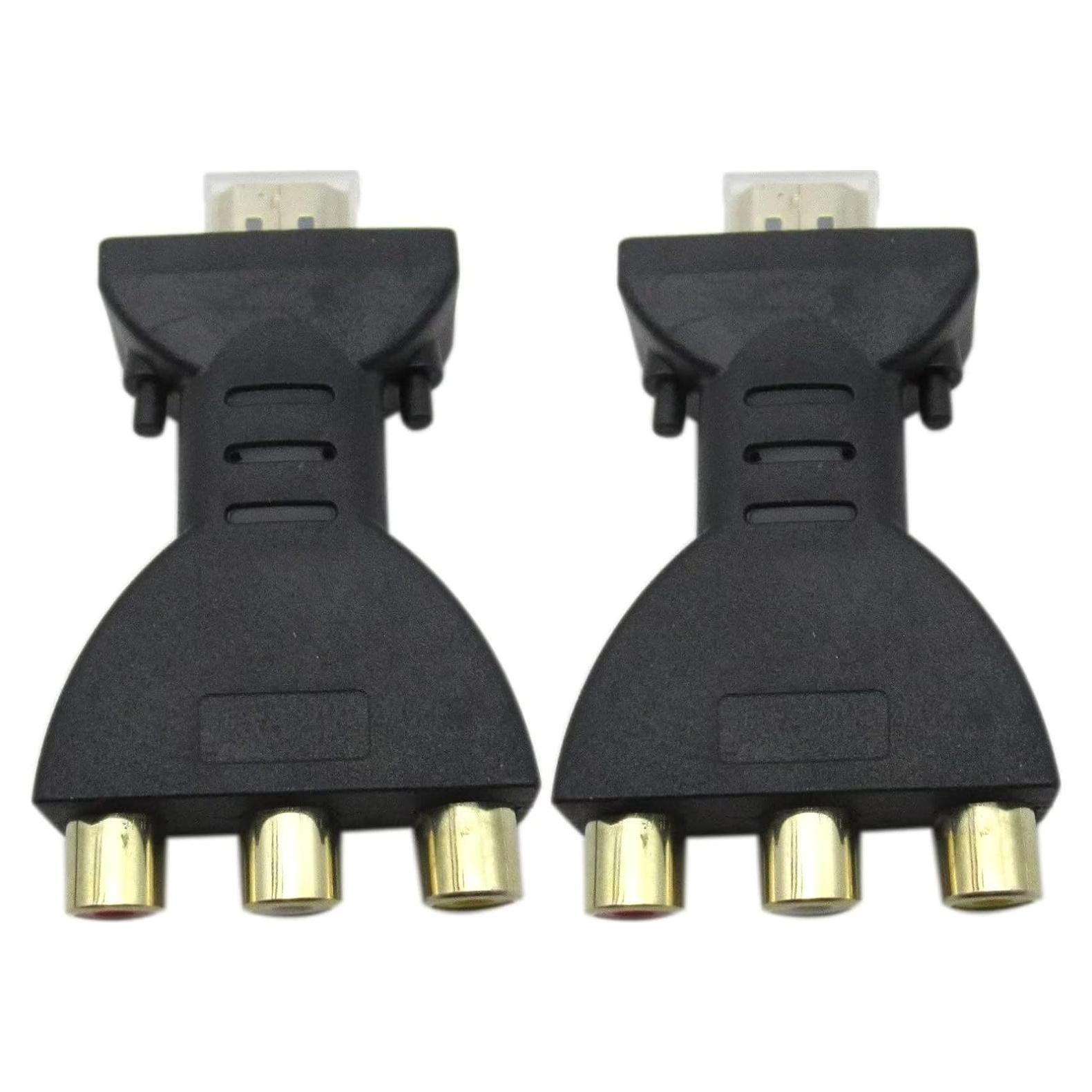2 Adaptadores HDMI a 3 RCA Misimain para Video y Audio 720P 1080P