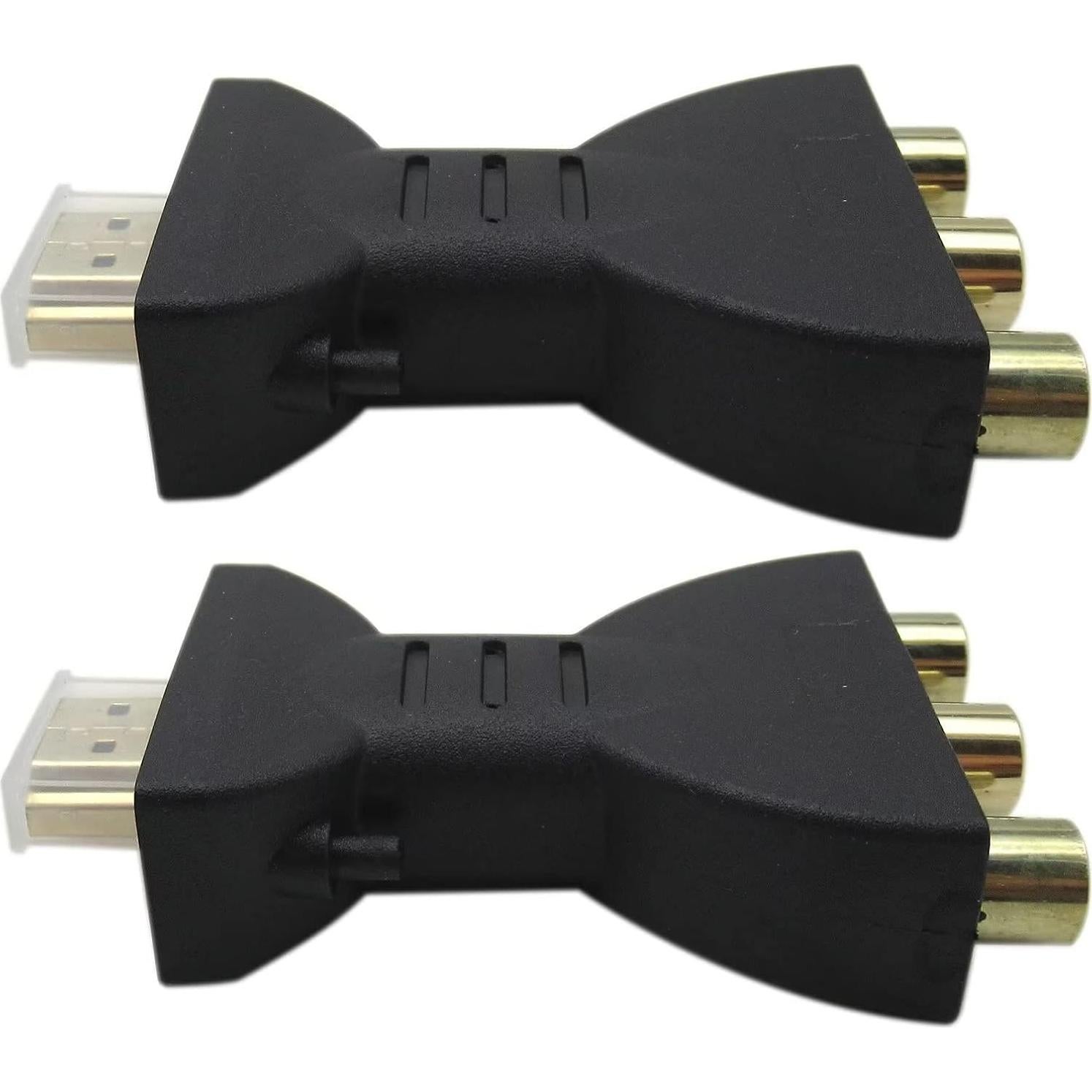 2 Adaptadores HDMI a 3 RCA Misimain para Video y Audio 720P 1080P