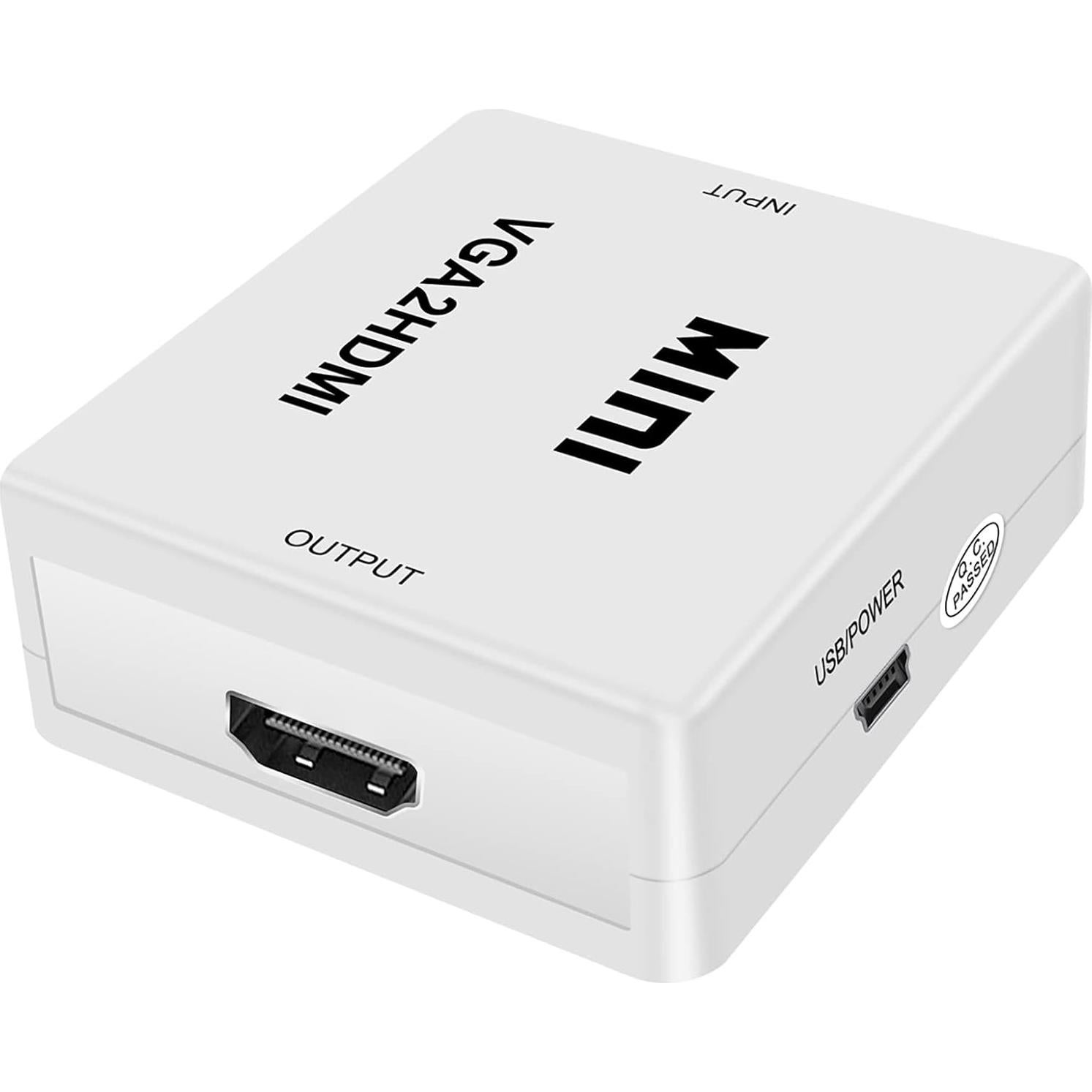 Adaptador VGA a HDMI 1080P HDSunWSTD con Audio para PC