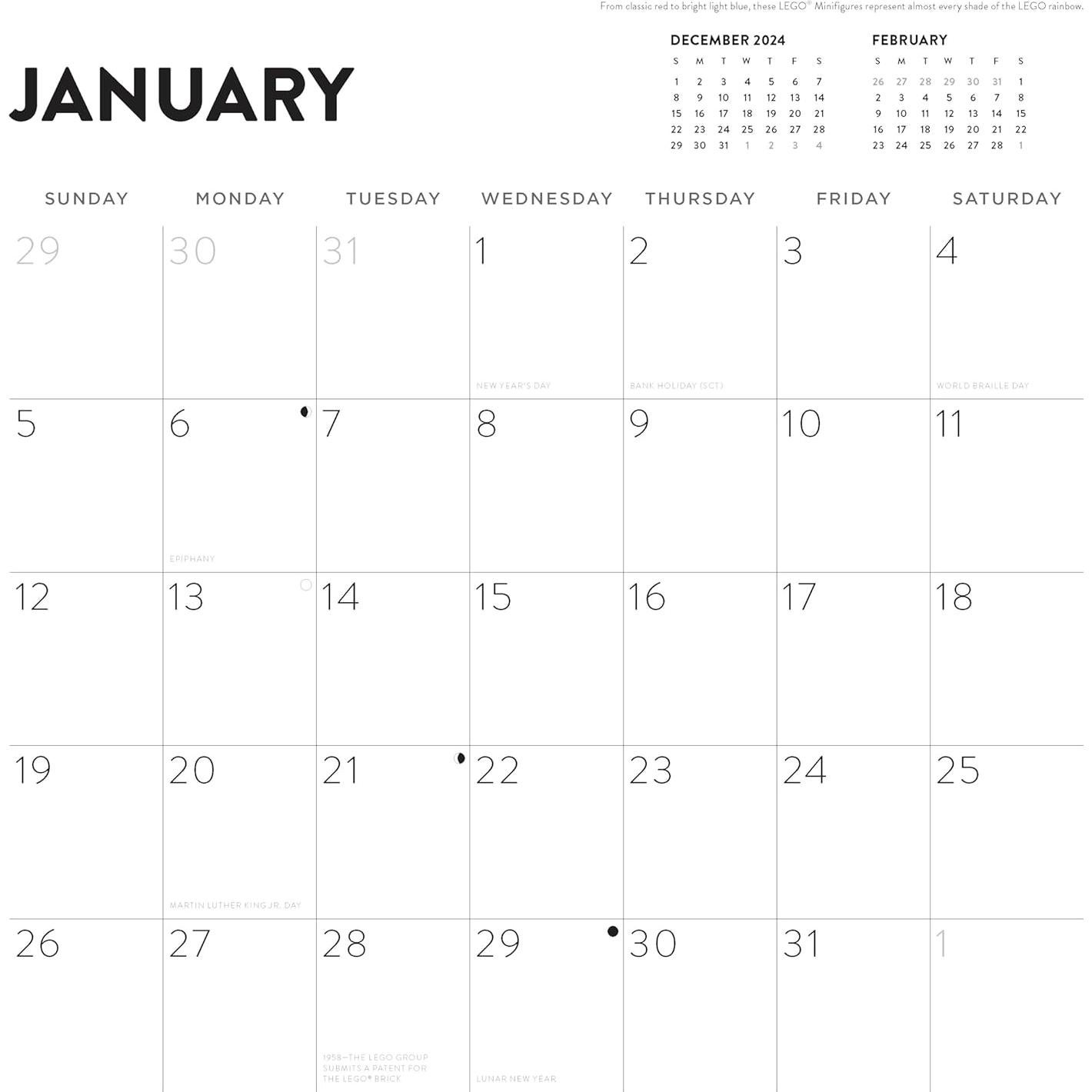 LEGO 2025 Wall Calendar