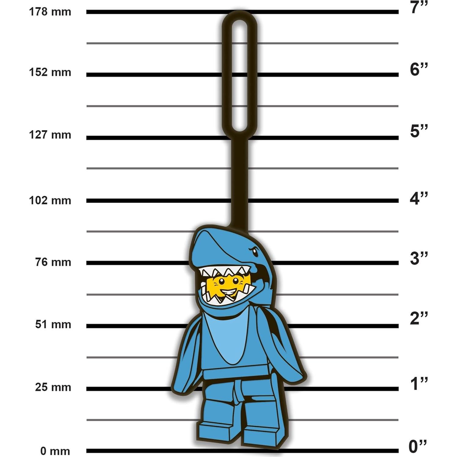 Etiqueta de Equipaje LEGO IQ Tiburón 17.78x6.35cm Azul