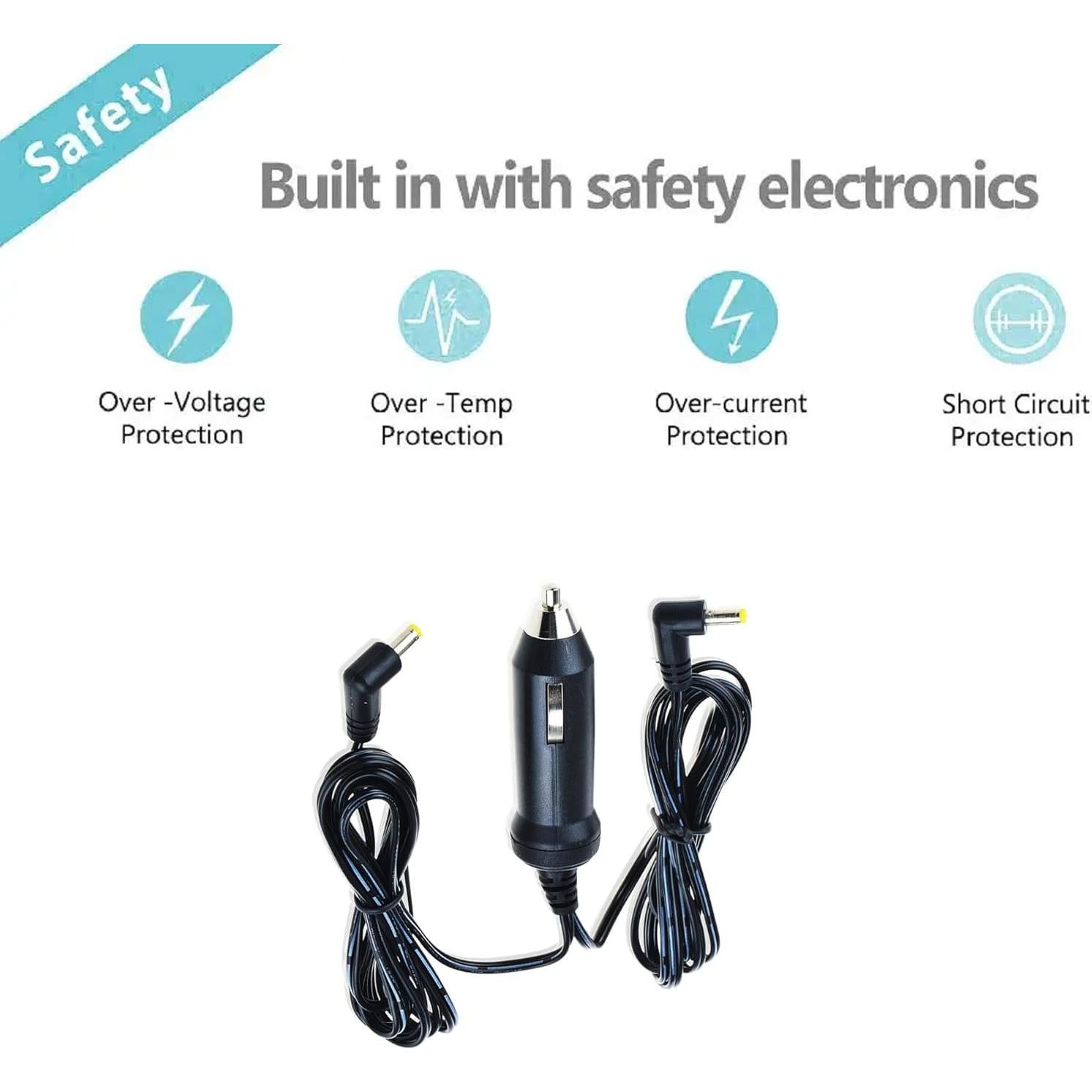 Adaptador de corriente 2 salidas para automóvil HISPD SDVD9957