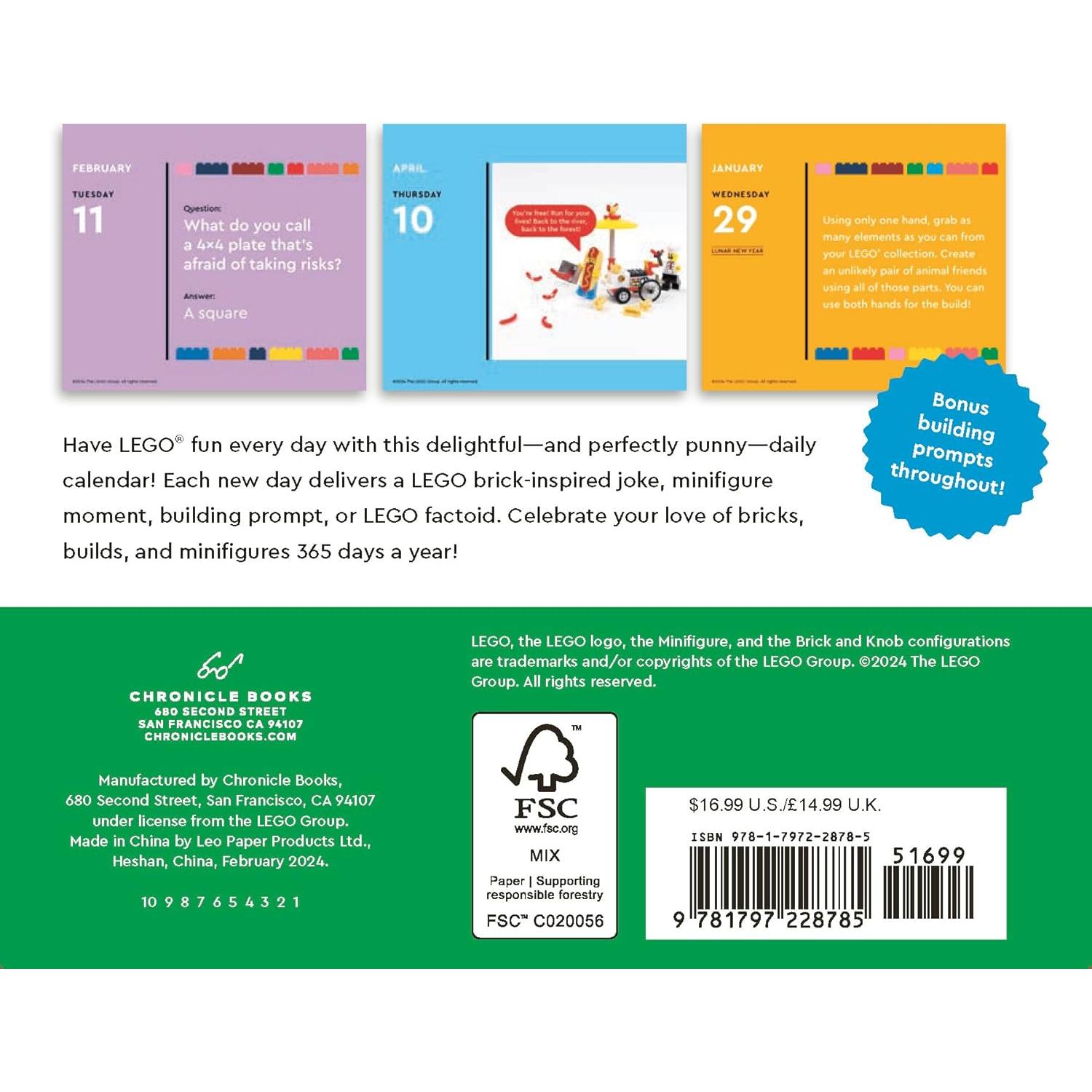 LEGO Fun Every Day 2025 Daily Calendar