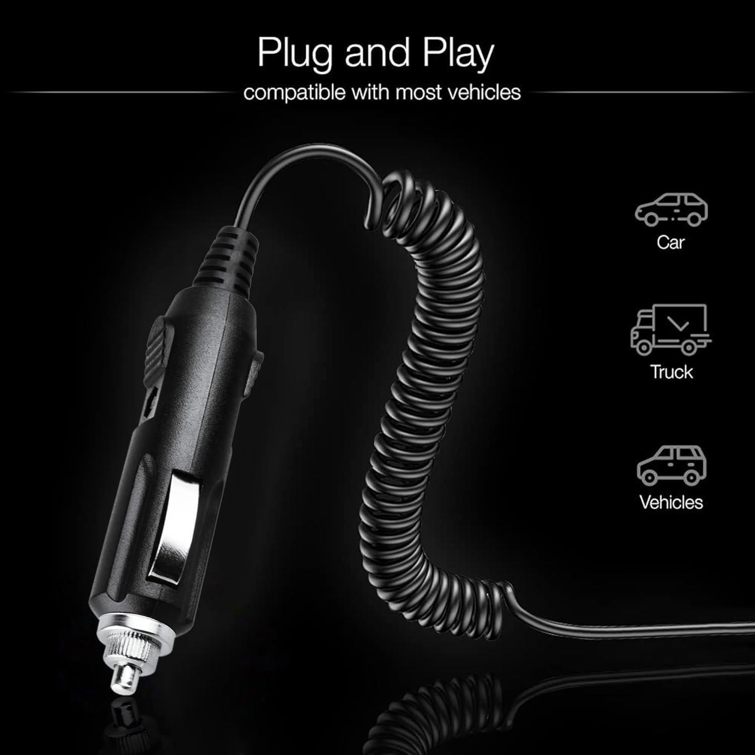 Adaptador de Corriente de Coche Dysead para DVD Portátil PET708