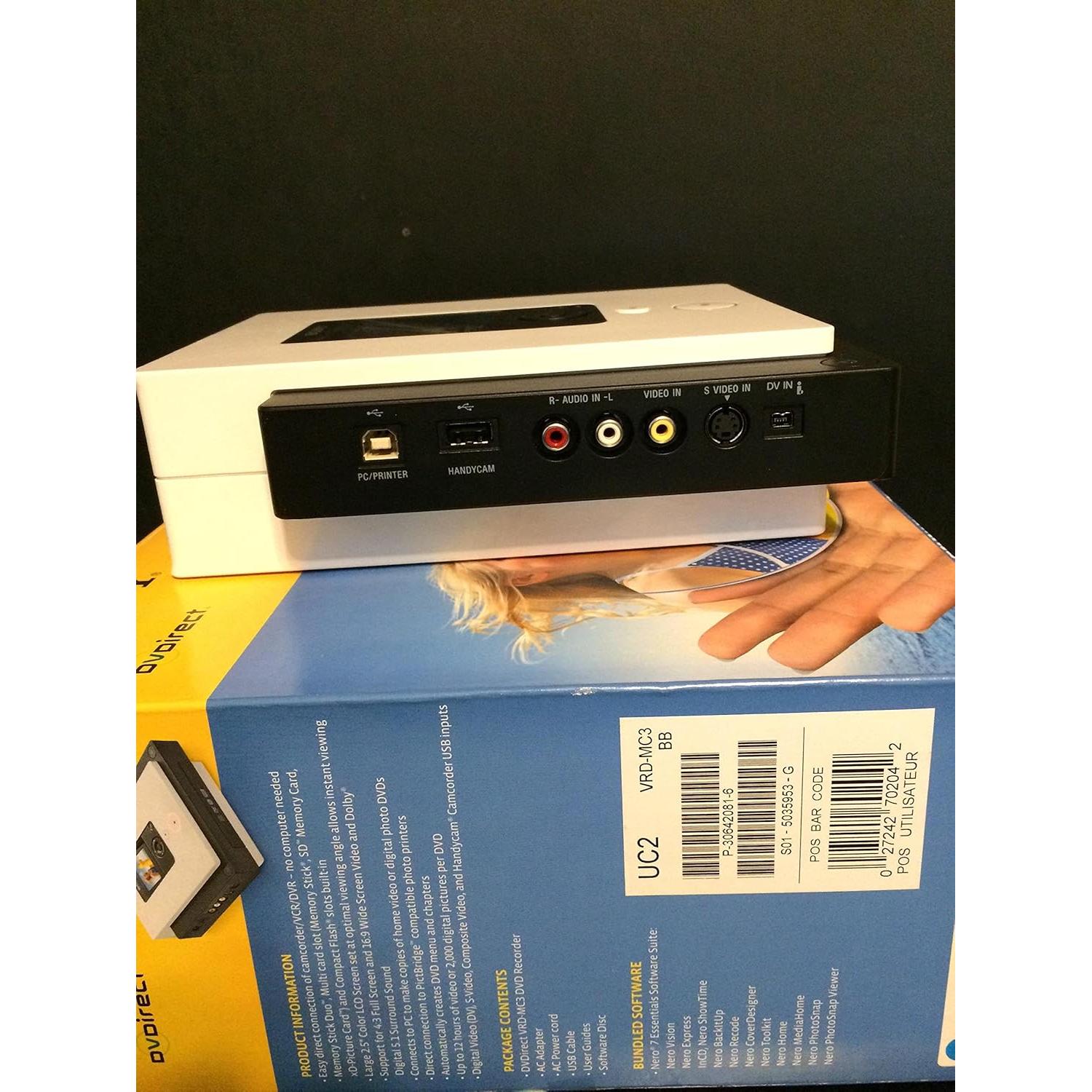 Grabador de DVD Sony DVDirect VRD-MC3 con pantalla LCD