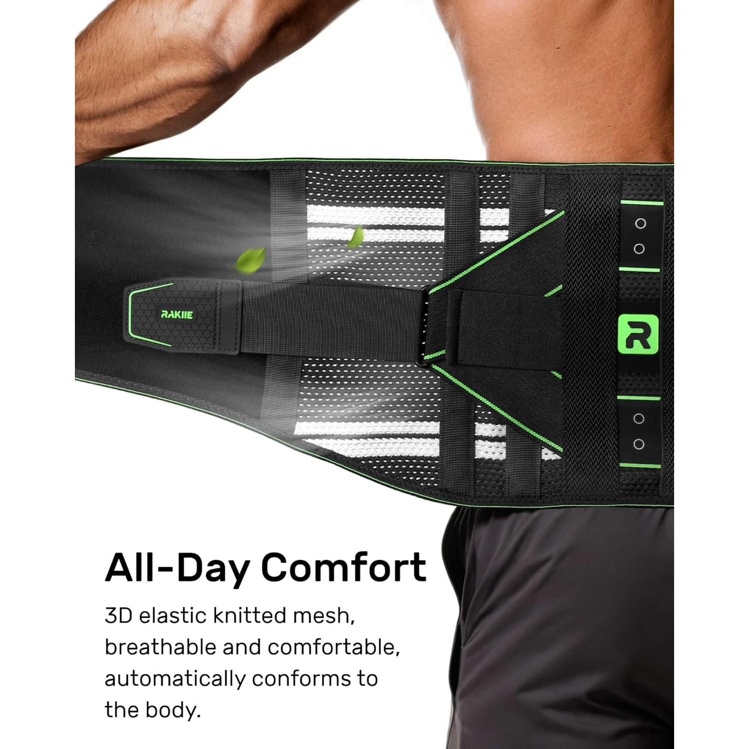 Faja Soporte Lumbar Rakiie Talla L Verde Transpirable