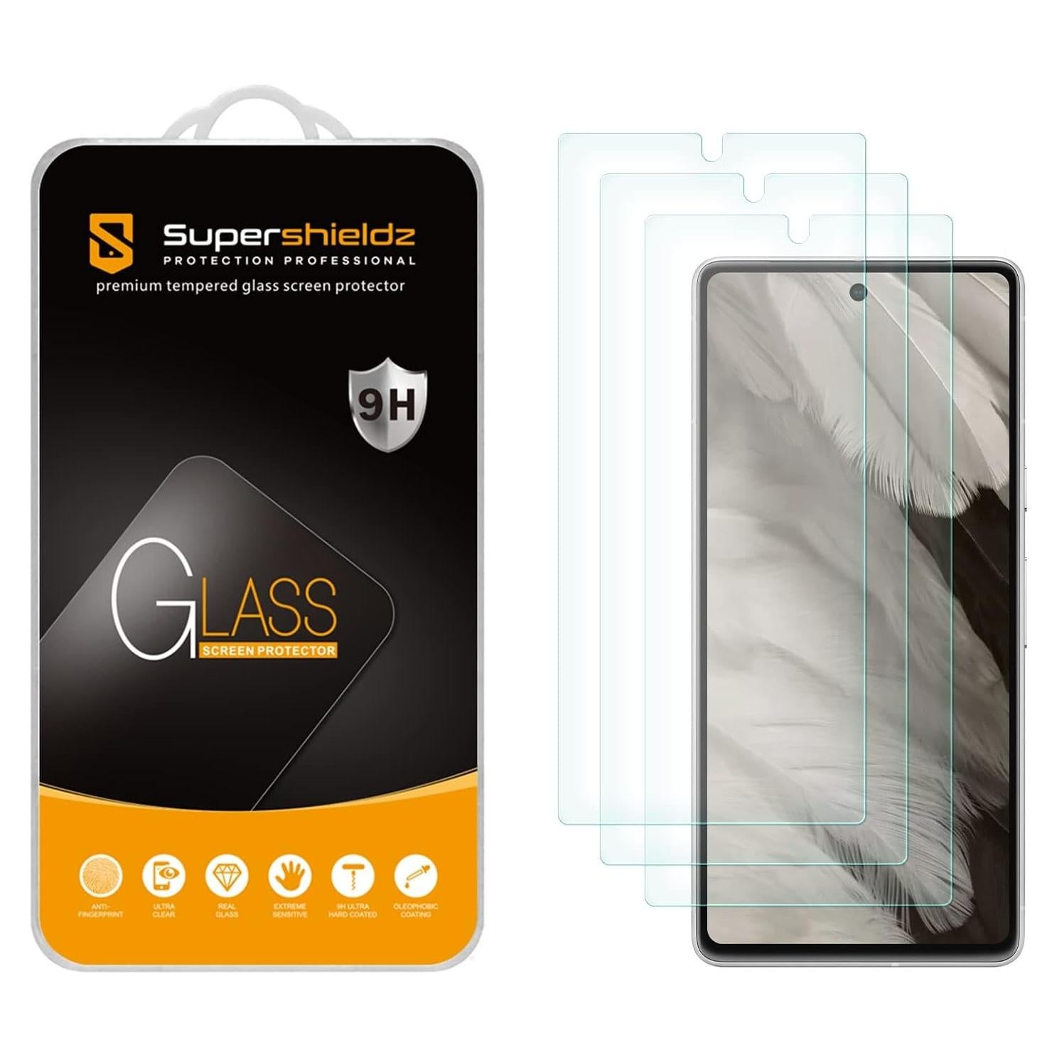 Protector de Pantalla Vidrio Templado Supershieldz para Google Pixel 7a - 3 Unidades