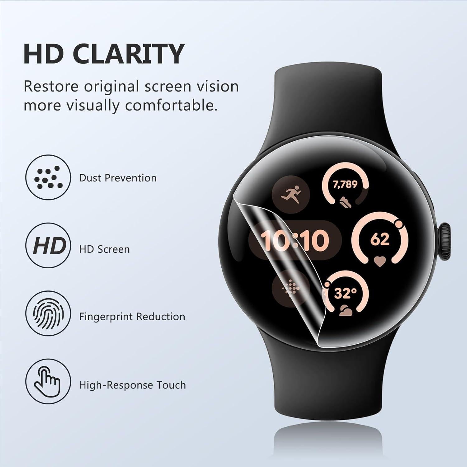 Protector de Pantalla EGV para Google Pixel Watch 3 45MM TPU