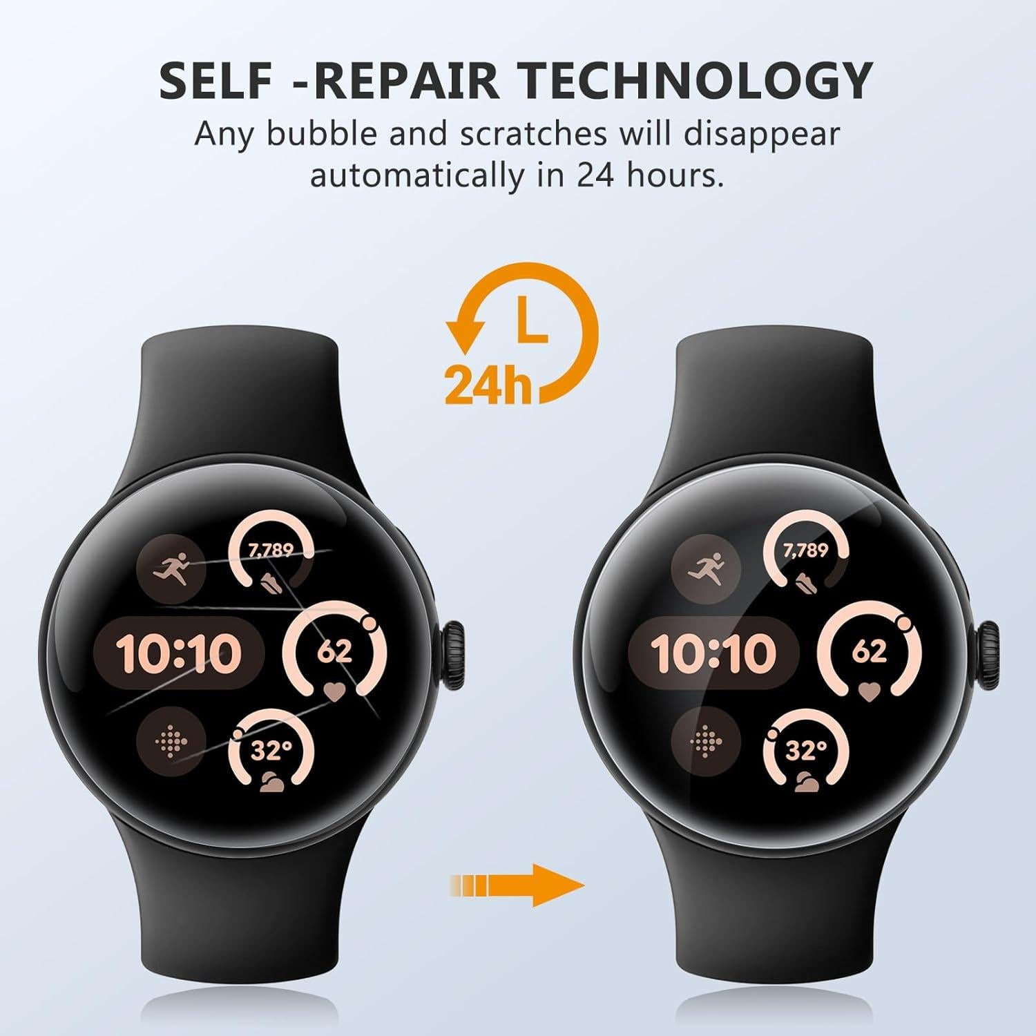 Protector de Pantalla EGV para Google Pixel Watch 3 45MM TPU