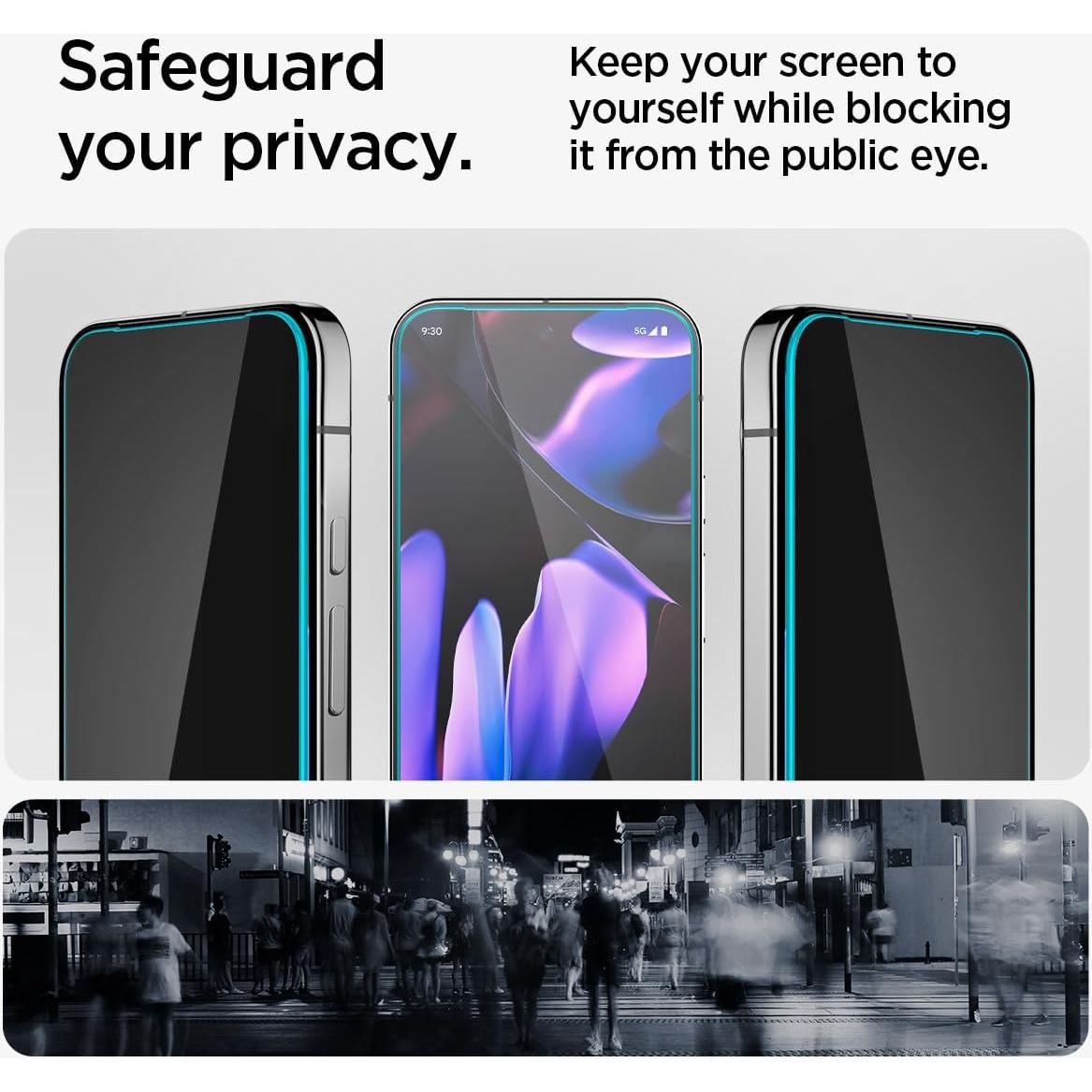 Protector de Pantalla Vidrio Templado Spigen Pixel 9/9 Pro - 2 Pzas