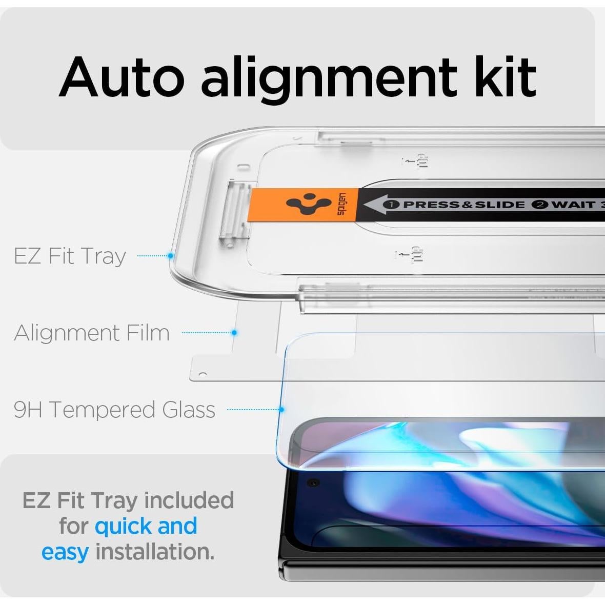 Protector de Pantalla Vidrio Templado Spigen para Pixel 9 Pro Fold - 2 Unidades