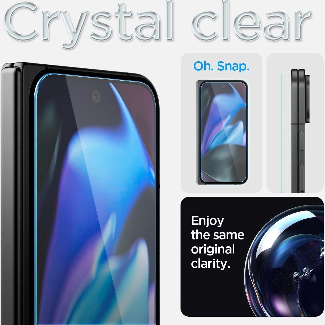 Protector de Pantalla Vidrio Templado Spigen para Pixel 9 Pro Fold - 2 Unidades