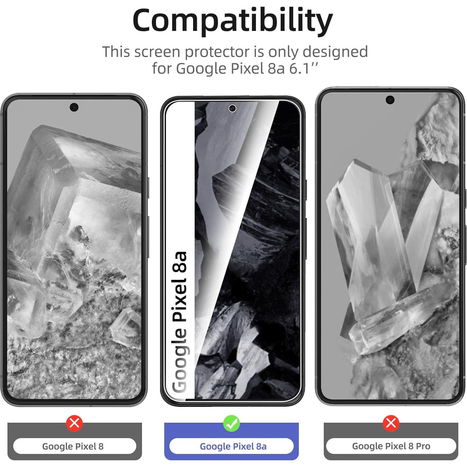 Protector de Pantalla Vidrio Templado NEW'C para Google Pixel 8A