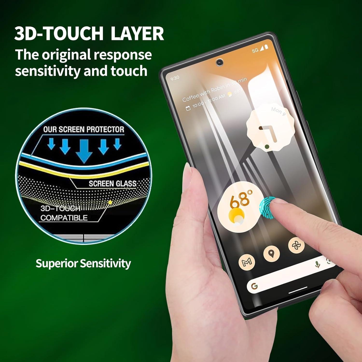 Protector de Pantalla Vidrio Templado Heenjer para Google Pixel 6a