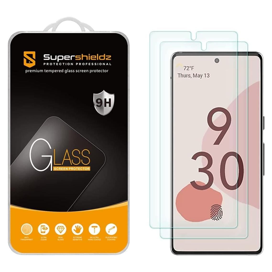 Protector de Pantalla Vidrio Templado Supershieldz para Google Pixel 6 - 2 Unidades