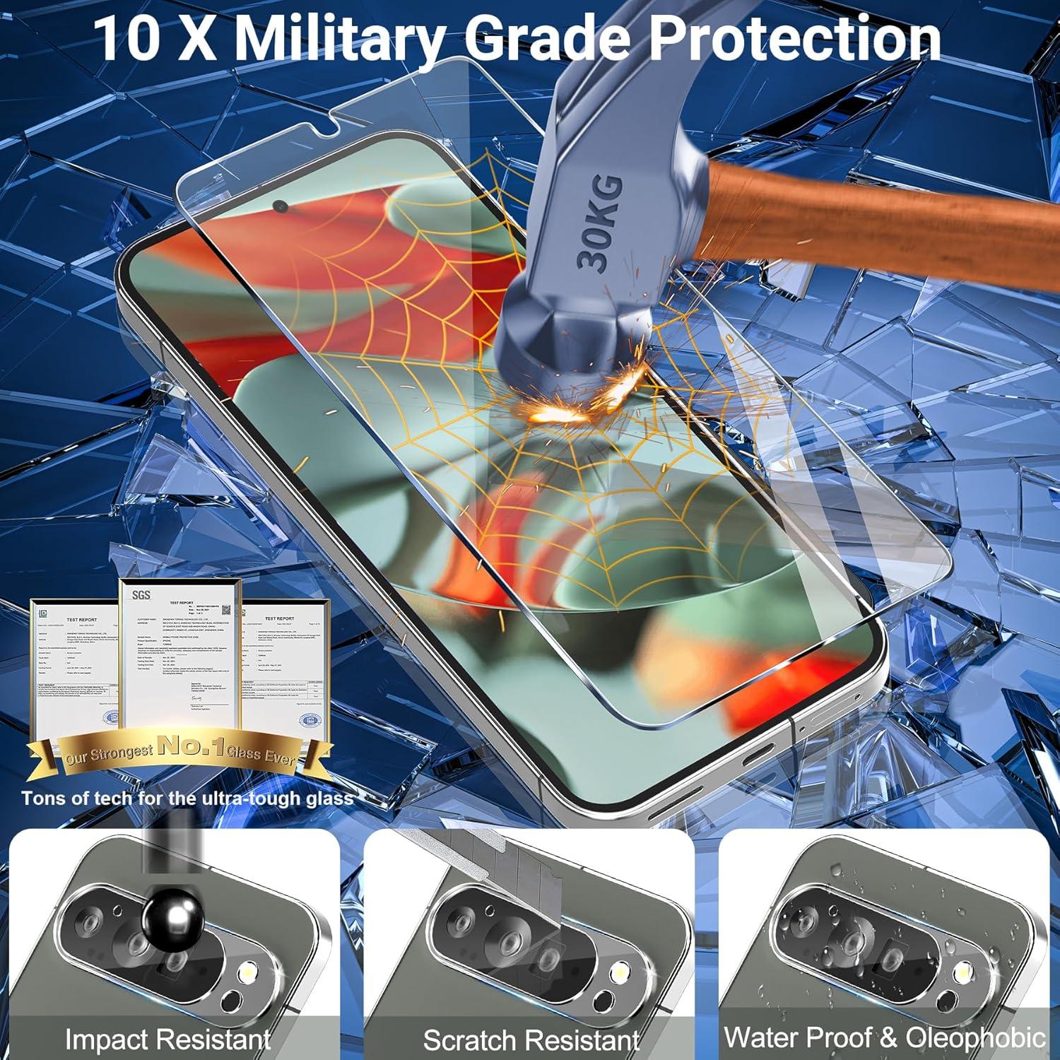 Pack 6 Protectores de Pantalla Vidrio Templado Google Pixel 9 Pro