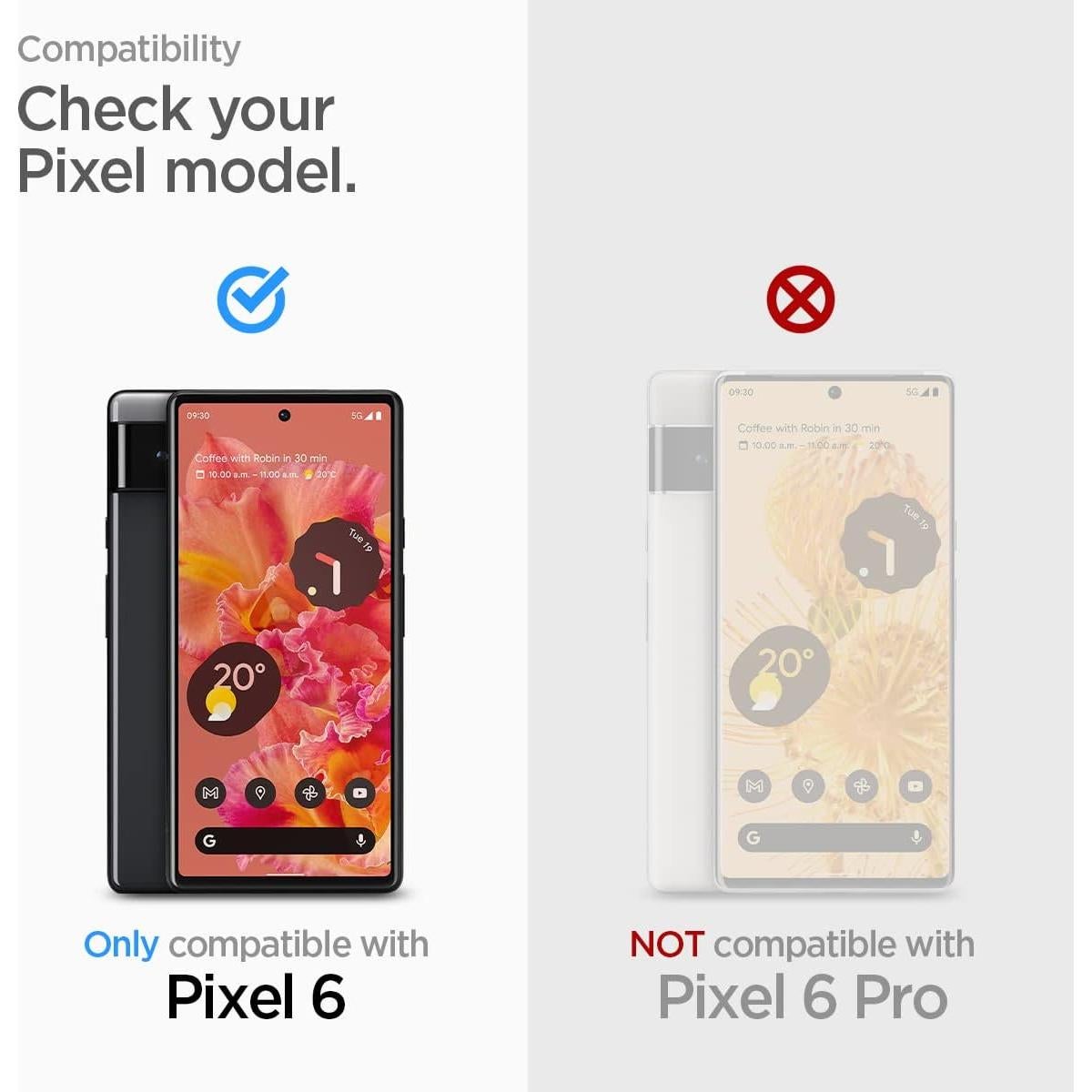 Protector de Pantalla Vidrio Templado Spigen Pixel 6 9H - 2 Pzas