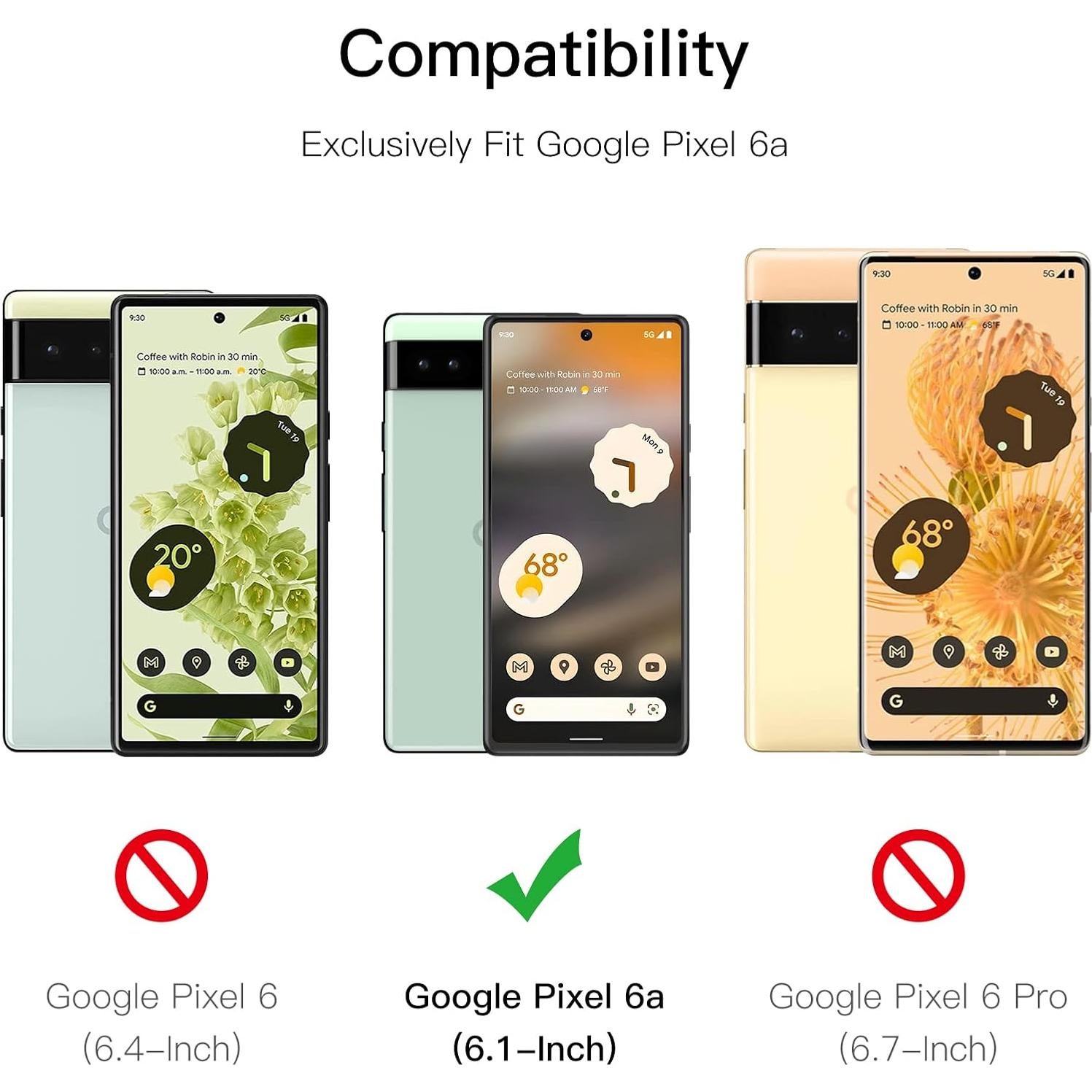 Protector de Pantalla JETech para Google Pixel 6a 6.1" HD