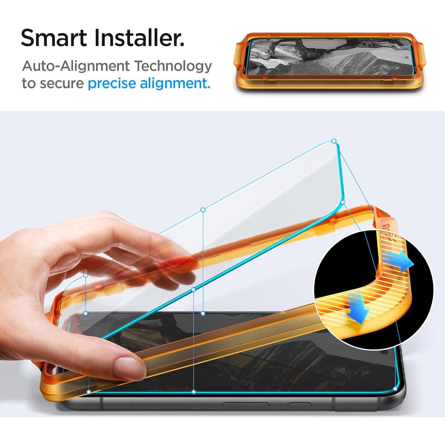 Protector de Pantalla Vidrio Templado Spigen Pixel 8a - 2 Paquete