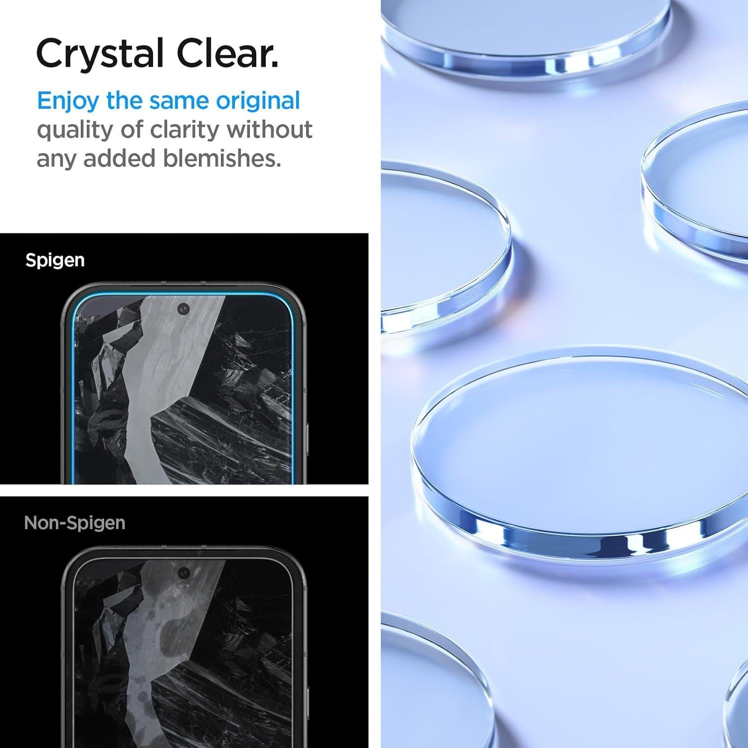 Protector de Pantalla Vidrio Templado Spigen Pixel 8a - 2 Paquete