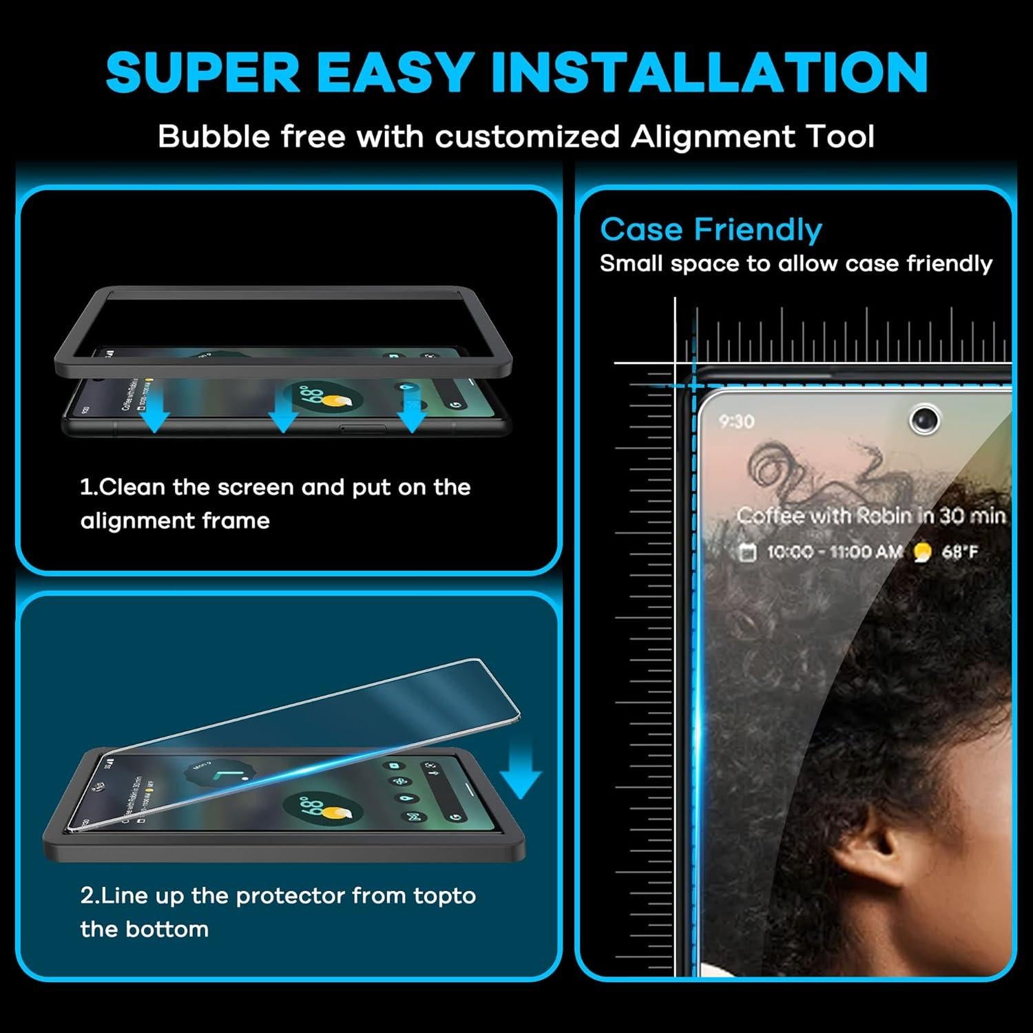 Protector de Pantalla AACL para Google Pixel 6a 2022 - 3+3