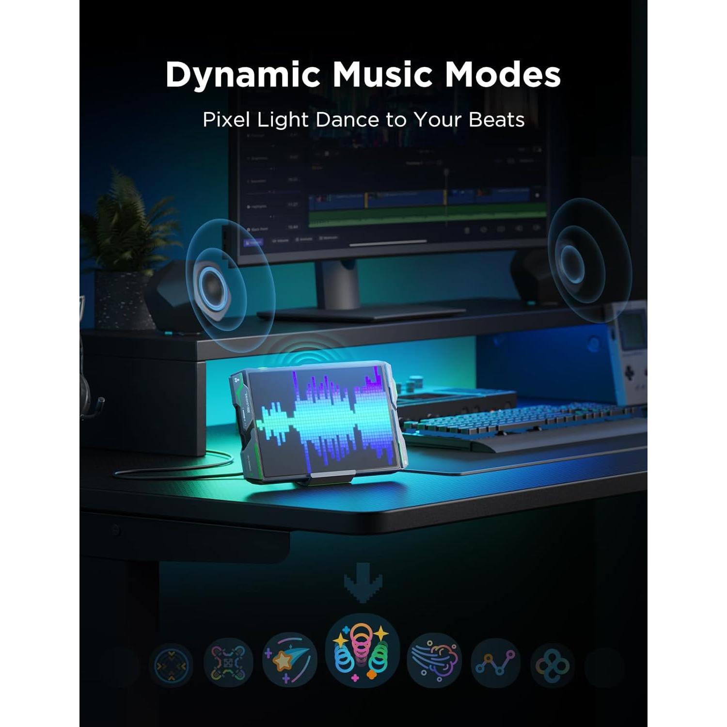 Luz Pixel Gaming Govee H6631 LED RGBIC 26.6x18 cm