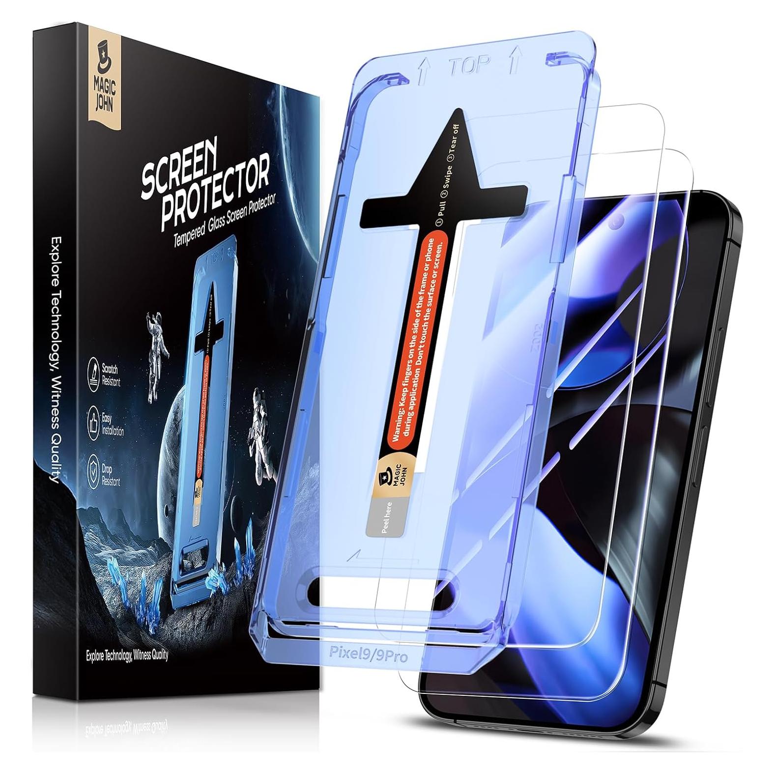 Protector de Pantalla Vidrio Templado MAGIC JOHN para Google Pixel 9/9 Pro