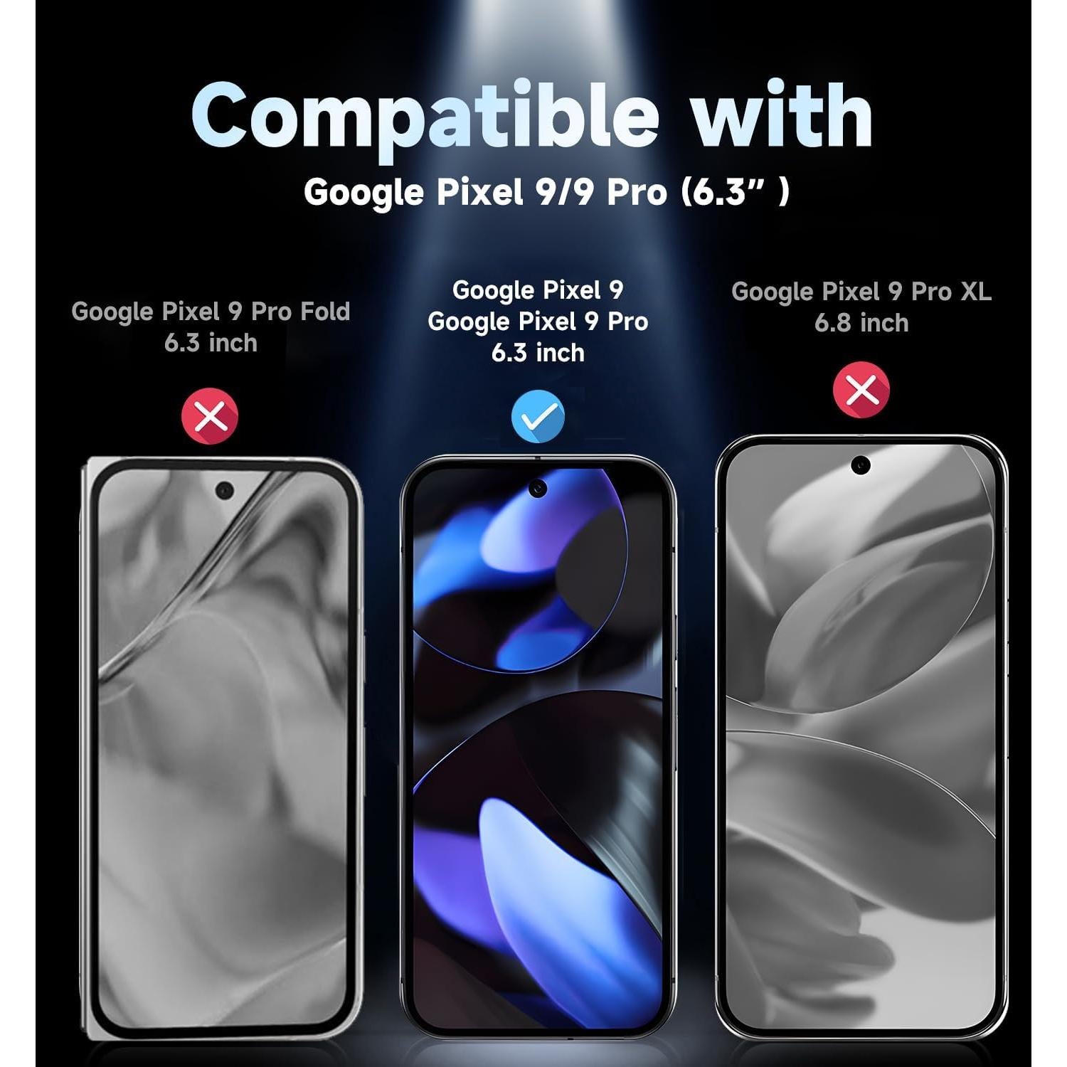 Protector de Pantalla Vidrio Templado MAGIC JOHN para Google Pixel 9/9 Pro