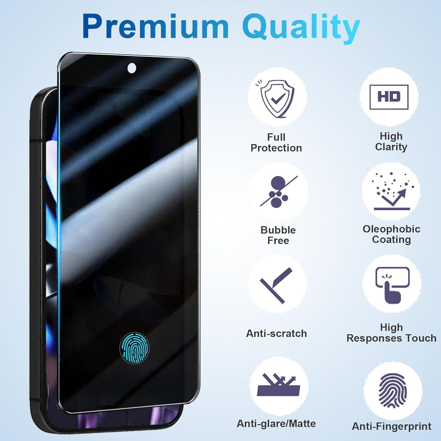 Protector de Pantalla Privado Google Pixel 9 Pro XL 5G - 2+2 Pack