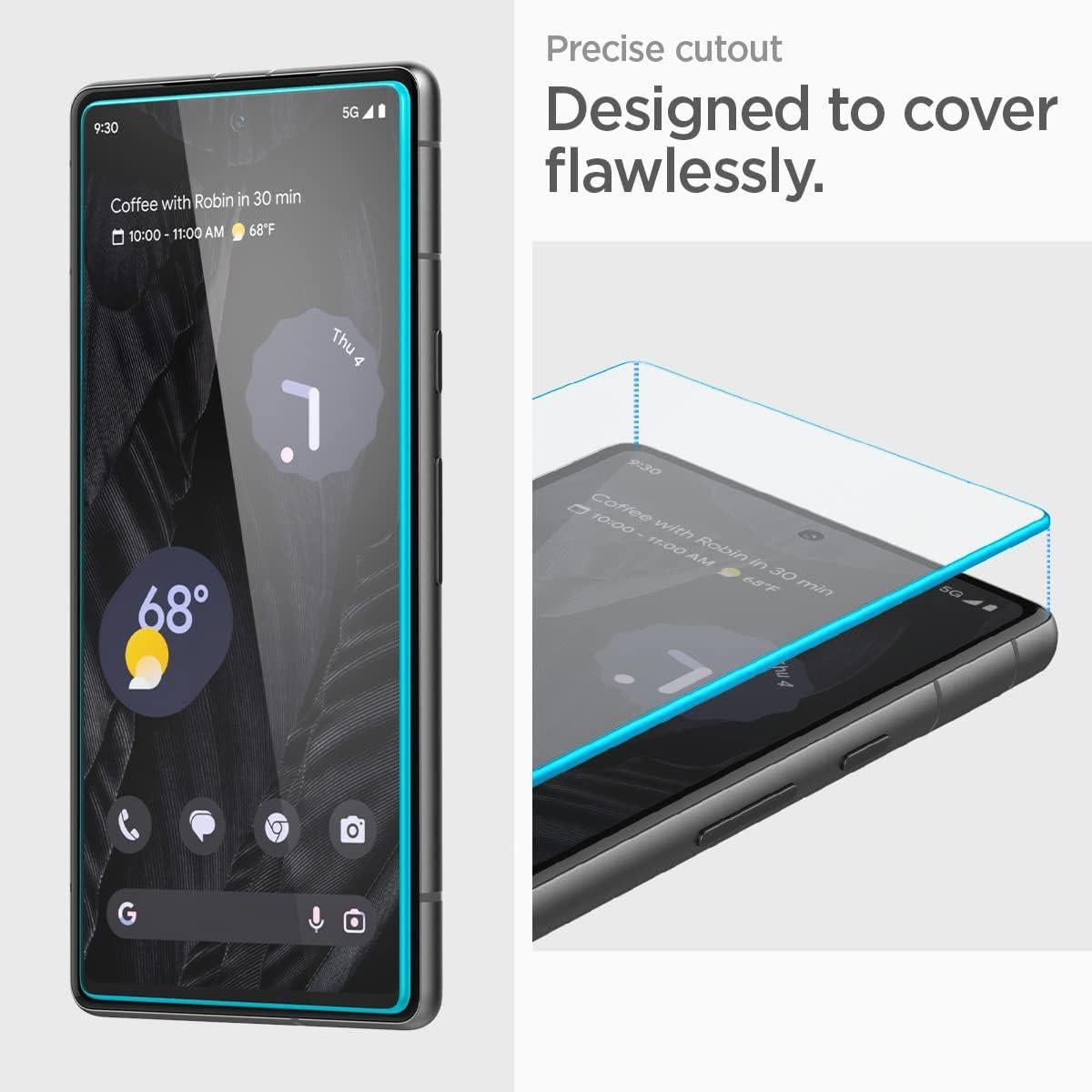 Protector de Pantalla Vidrio Templado Spigen Pixel 7a - 2 Pzas