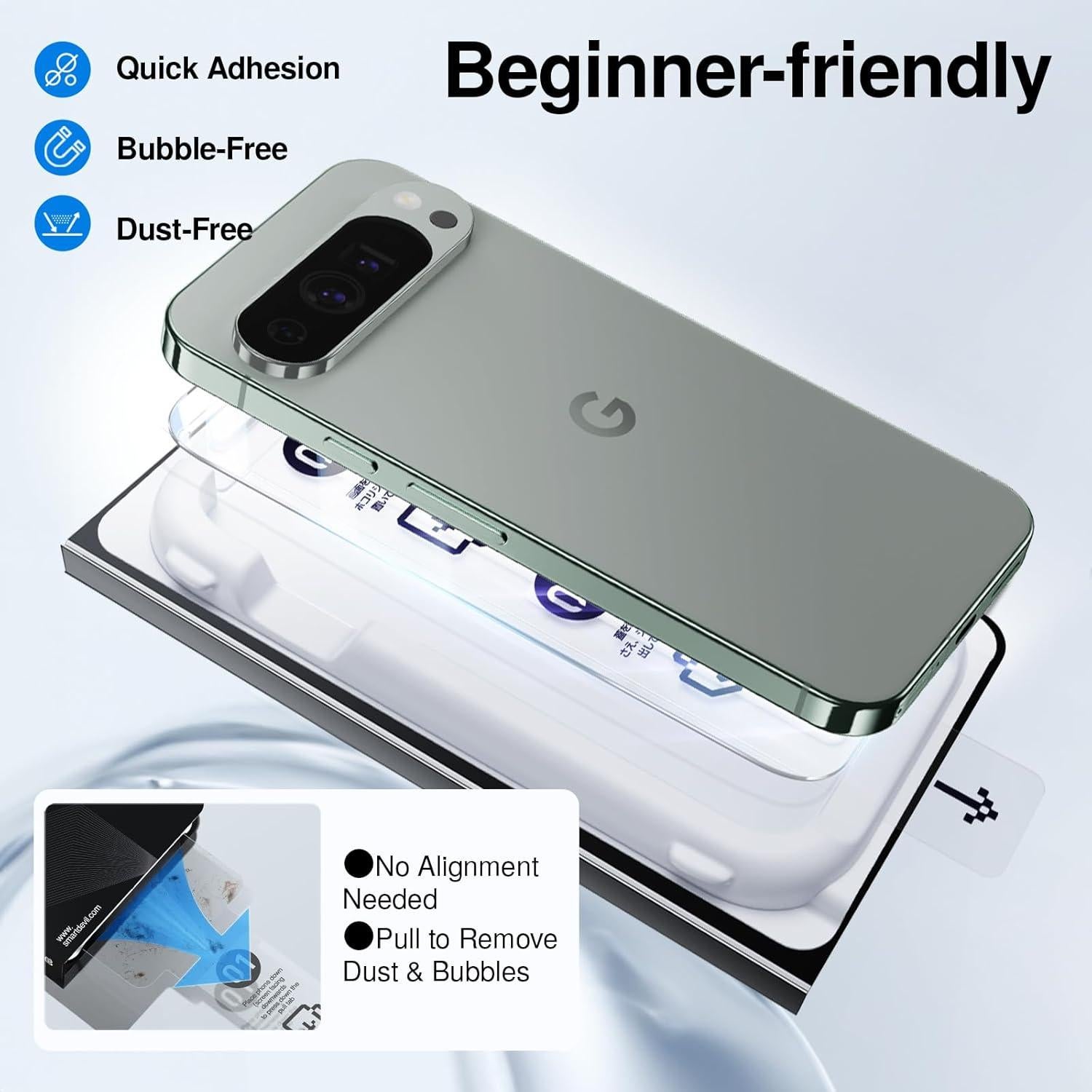 Protector de Pantalla SmartDevil para Google Pixel 9 Pro 9H