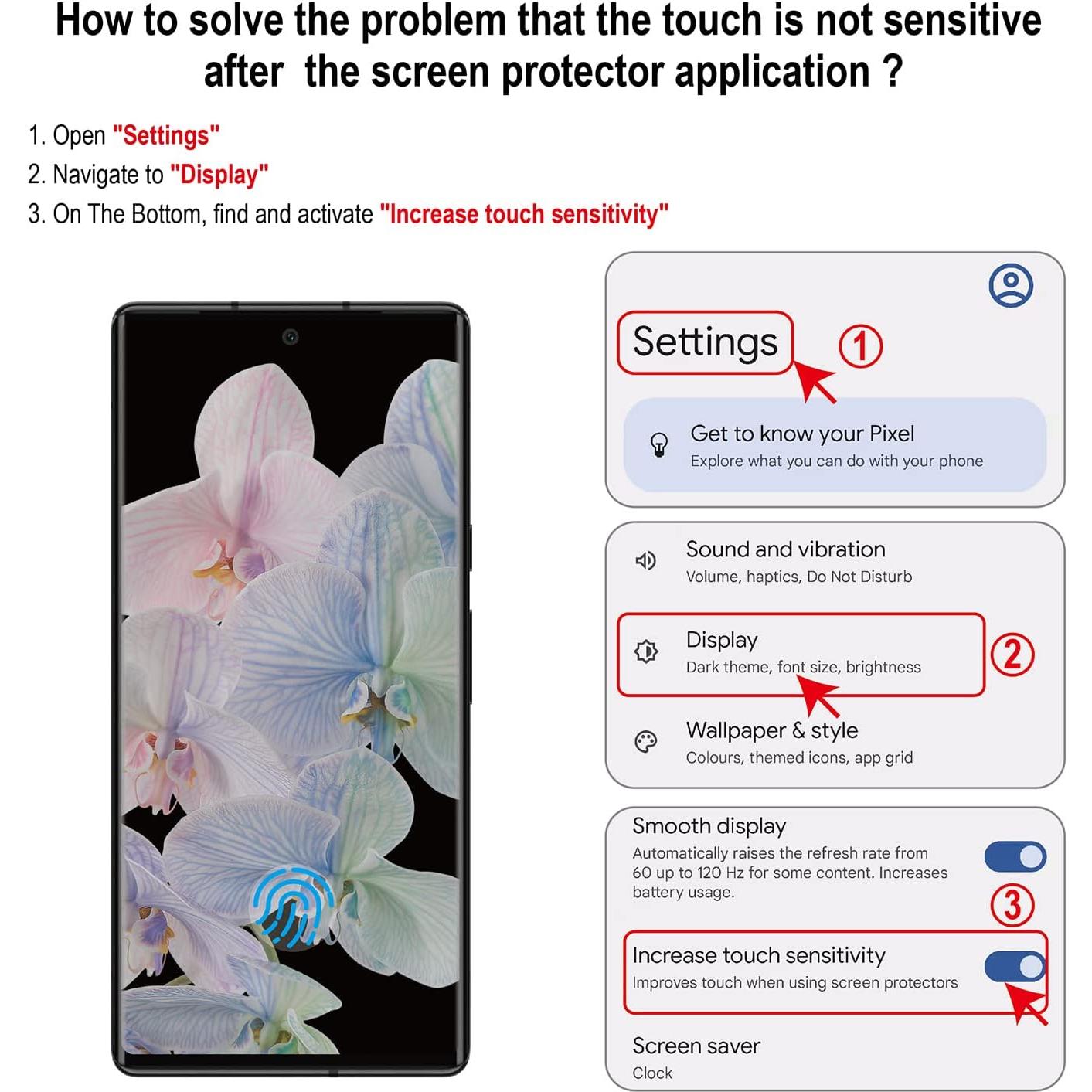 Protector de Pantalla Vidrio Templado Google Pixel 6 Pro 2 Pzas