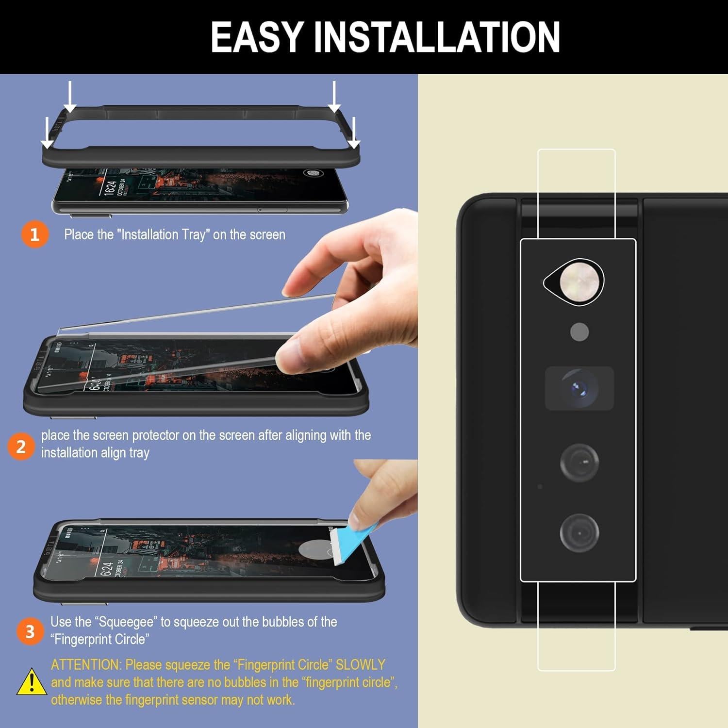 Protector de Pantalla Vidrio Templado Google Pixel 6 Pro 2 Pzas