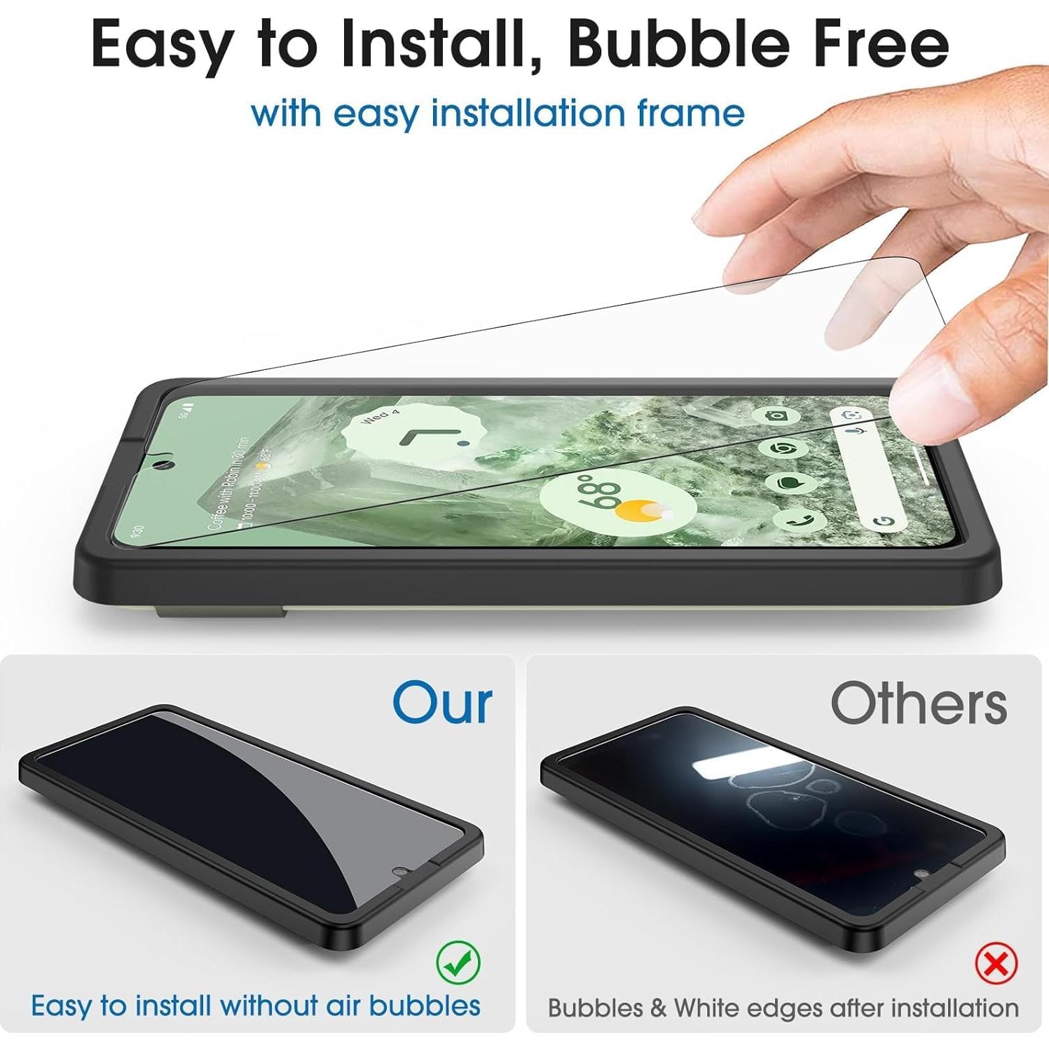 Protector de Pantalla Vidrio Templado amFilm para Google Pixel 8