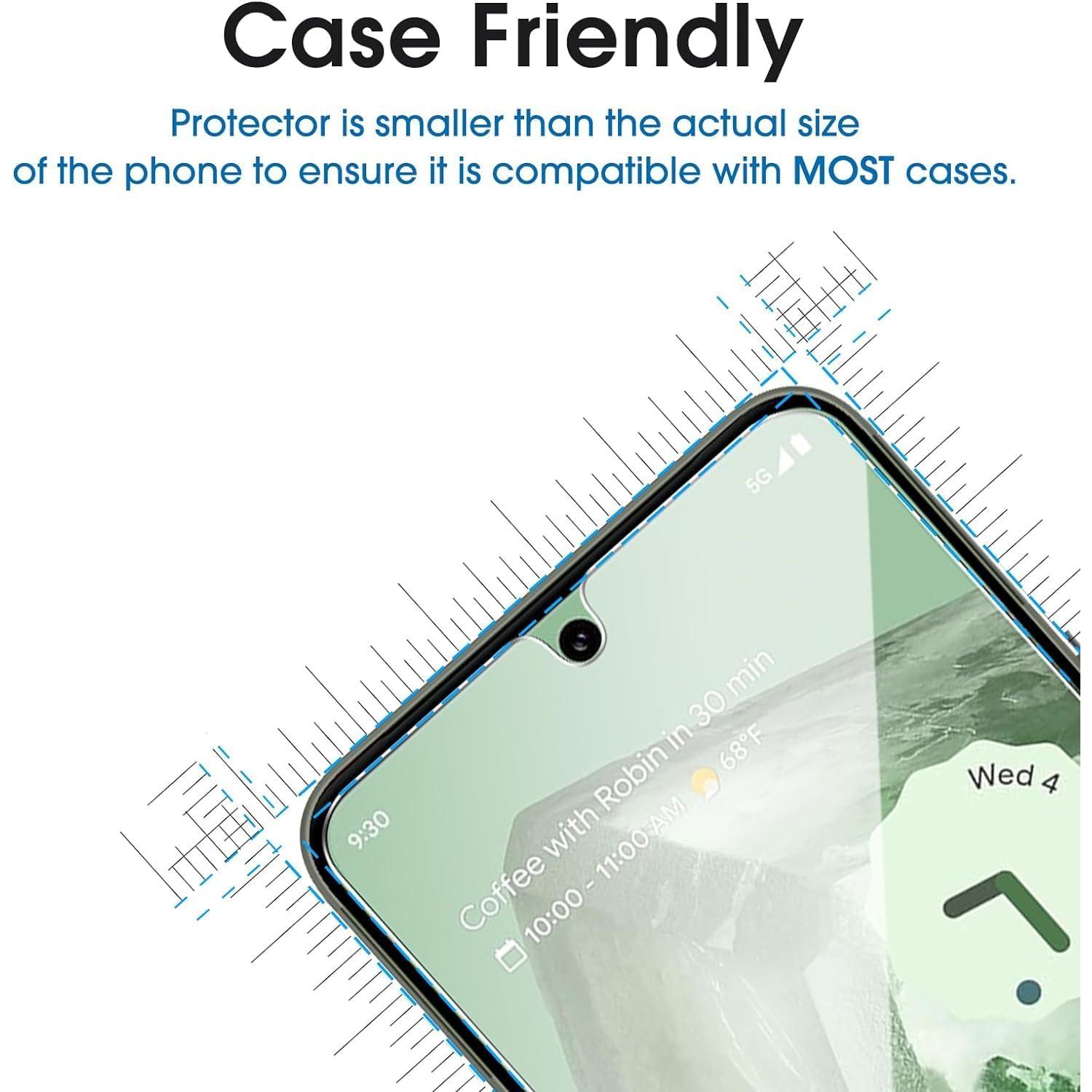 Protector de Pantalla Vidrio Templado amFilm para Google Pixel 8