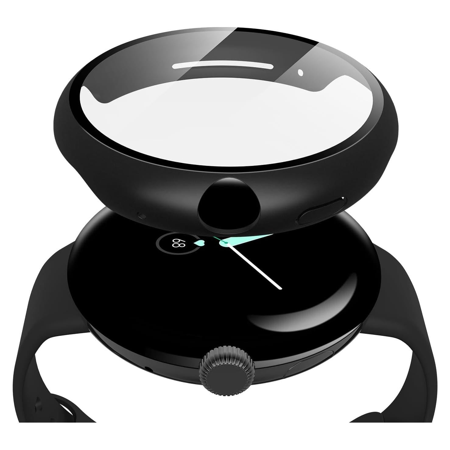 Funda Dura Misxi para Google Pixel Watch 2 y 41mm, Negra