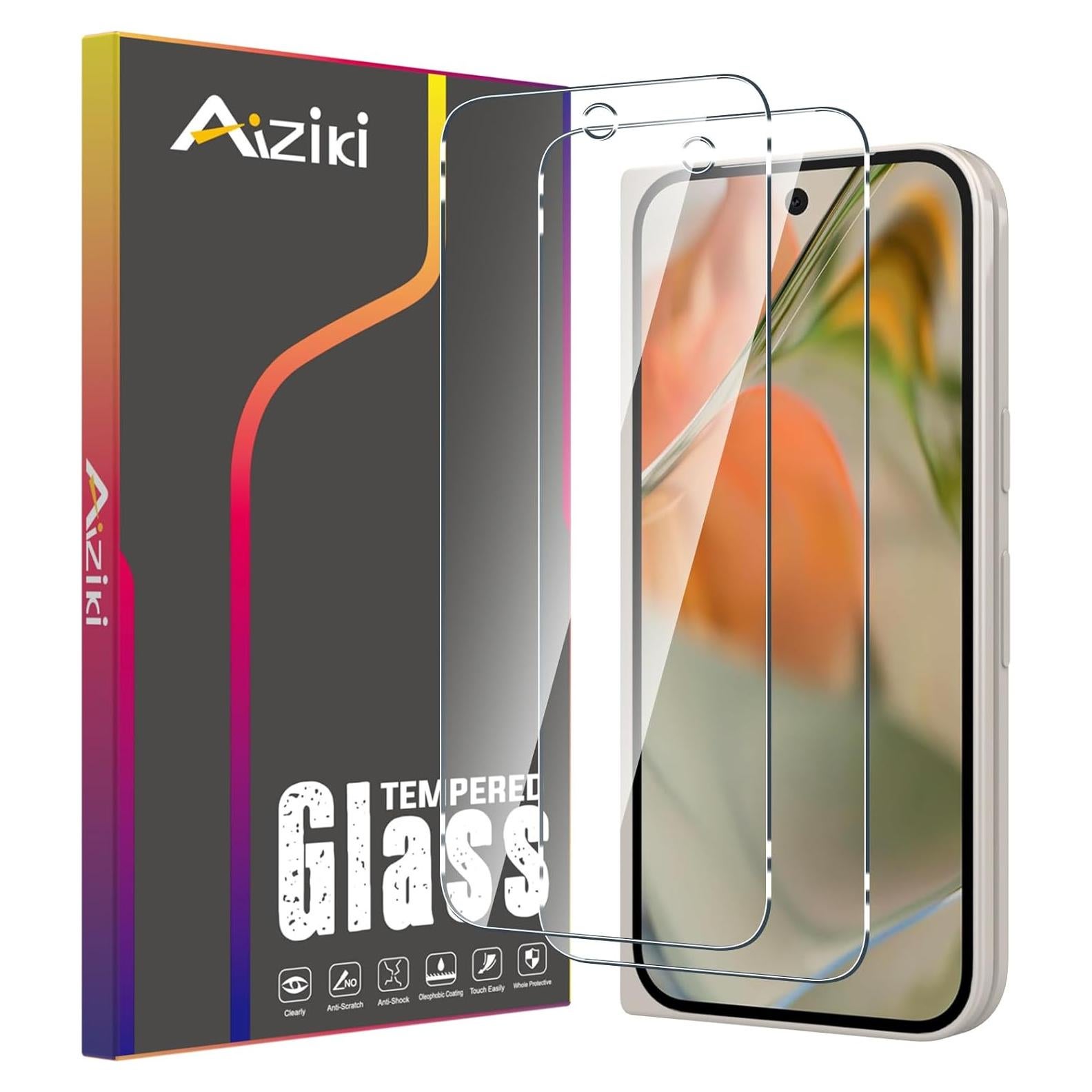 Protector de Pantalla Vidrio Templado Aiziki para Pixel 9 Pro